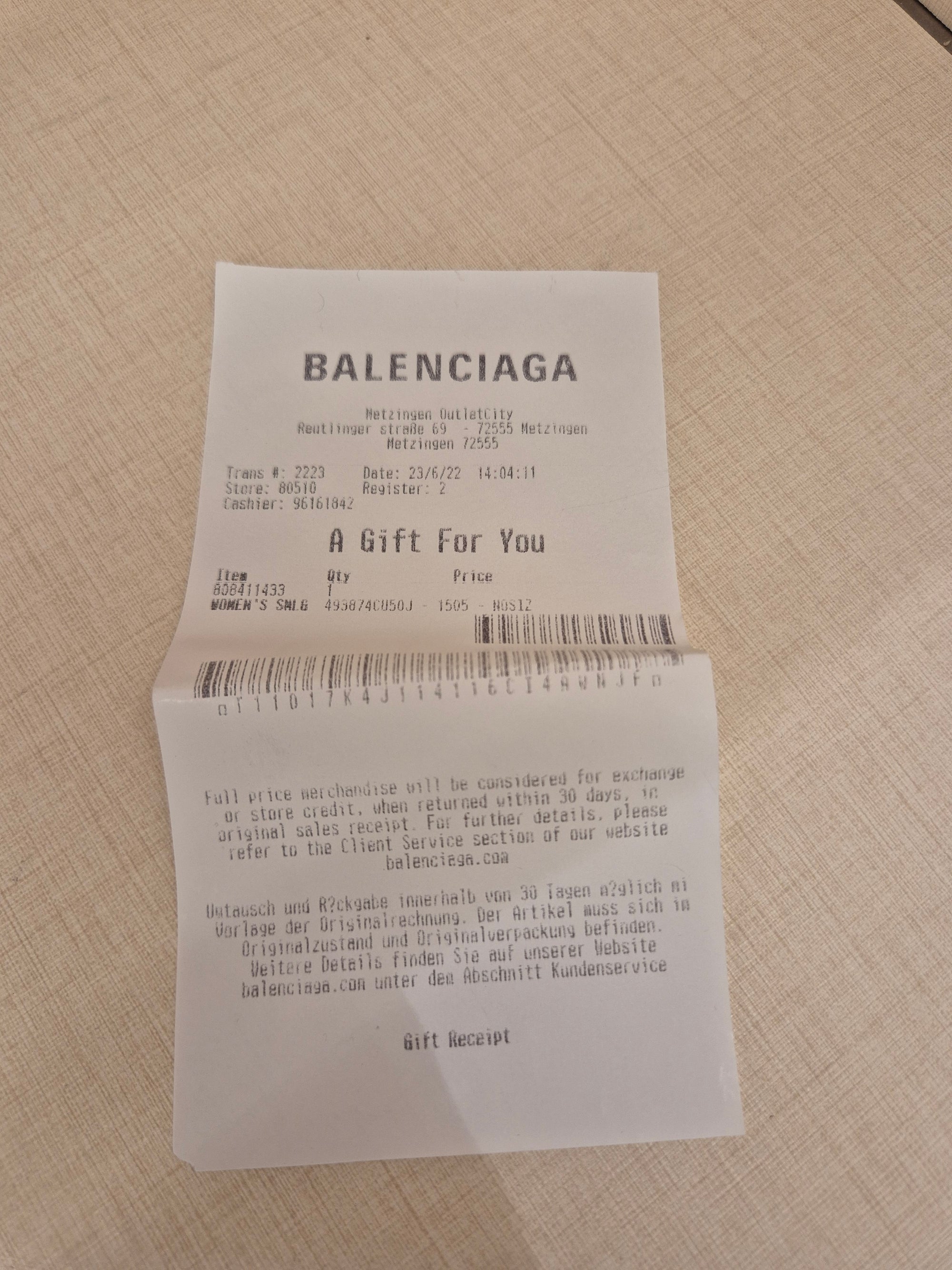 Balenciaga Neo Card Wallet Grey