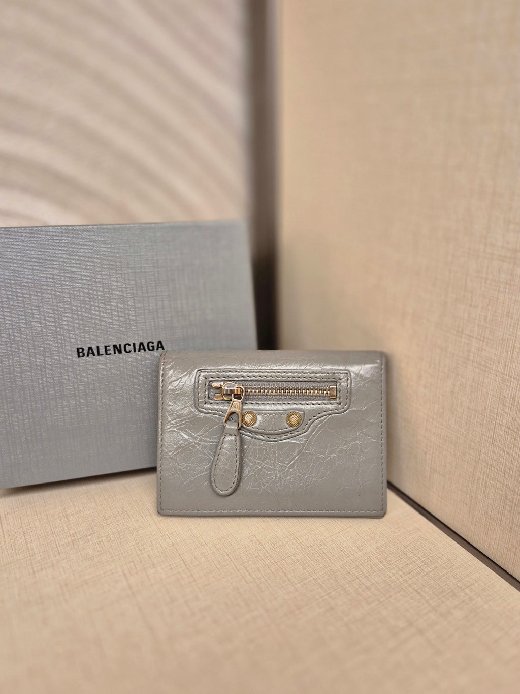 Balenciaga Neo Card Wallet Grey