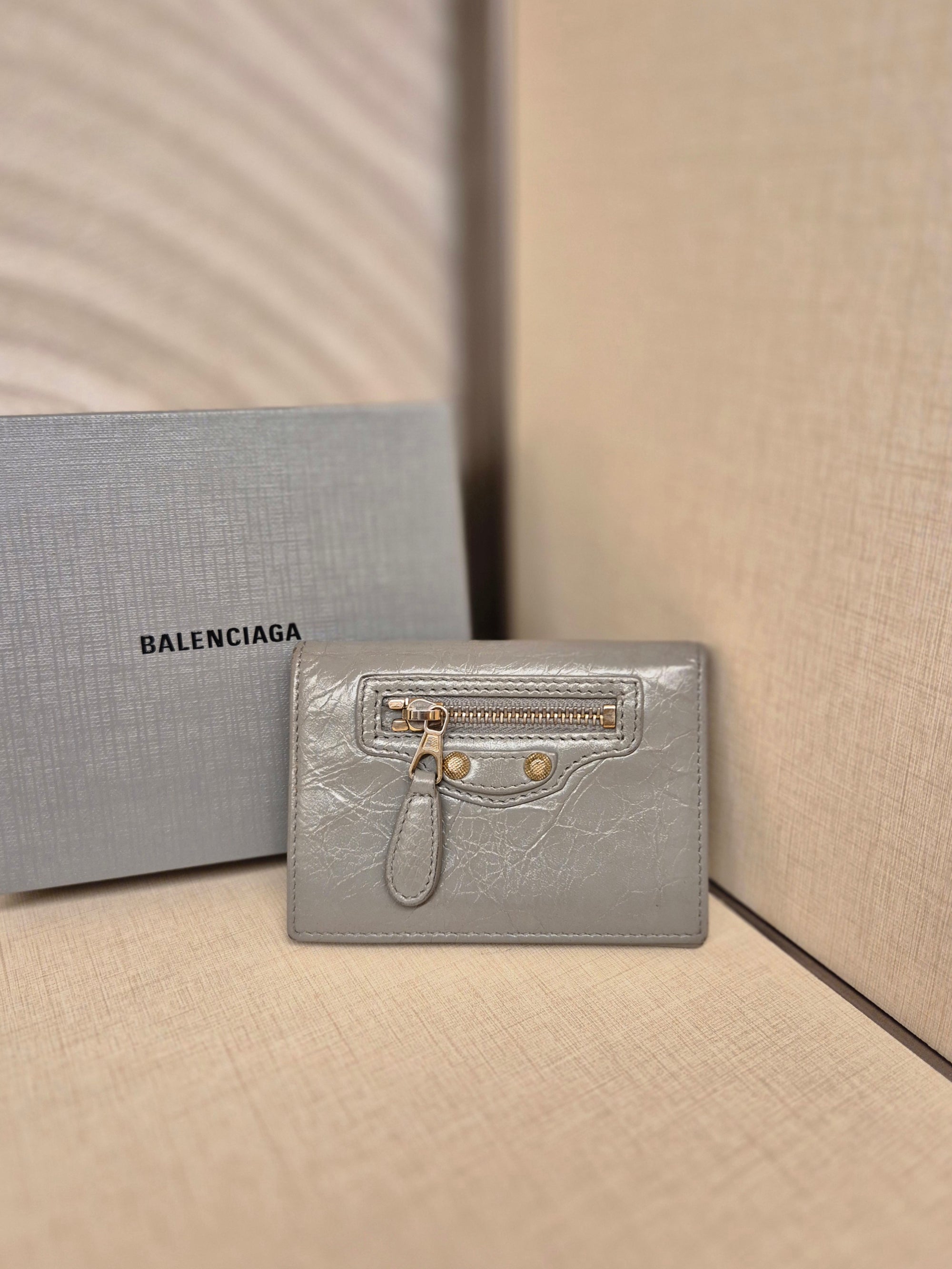 Balenciaga Neo Card Wallet Grey