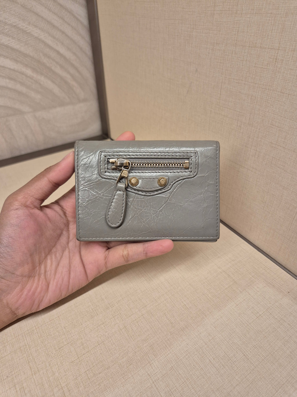 Balenciaga Neo Card Wallet Grey