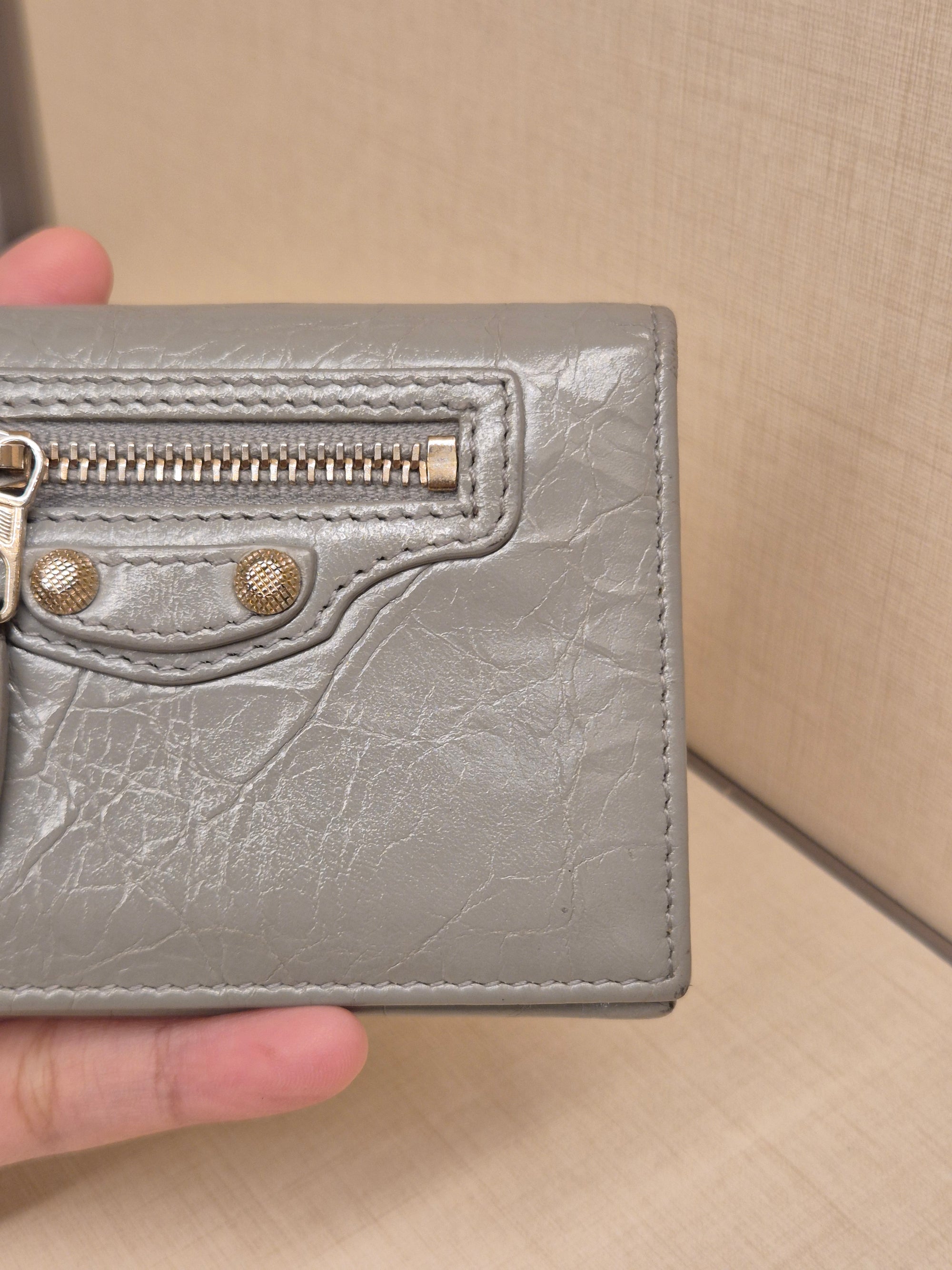 Balenciaga Neo Card Wallet Grey