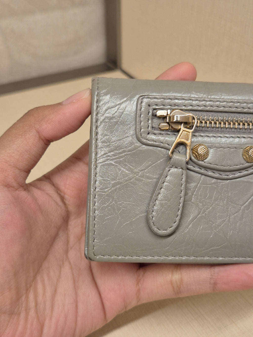 Balenciaga Neo Card Wallet Grey