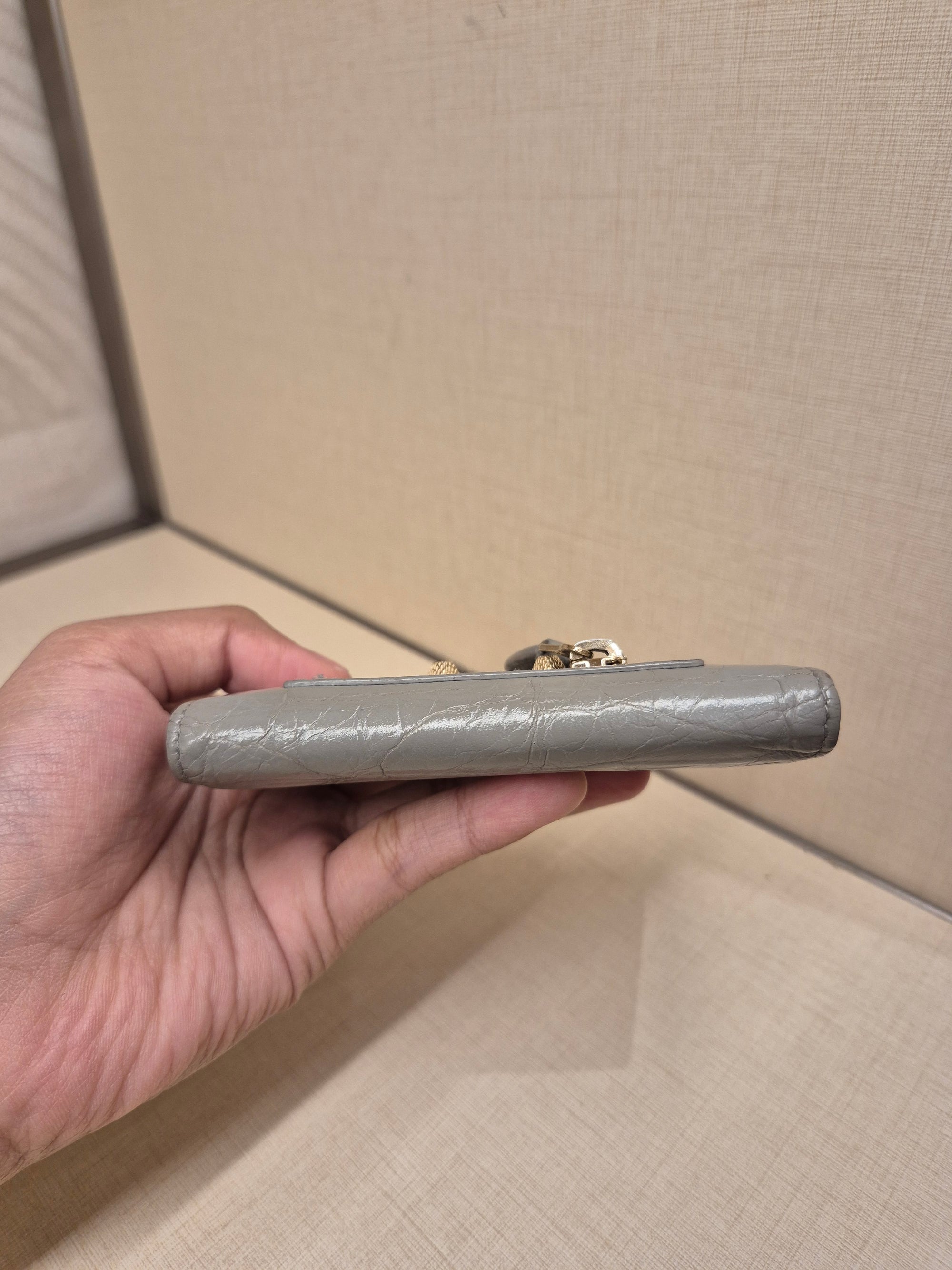 Balenciaga Neo Card Wallet Grey
