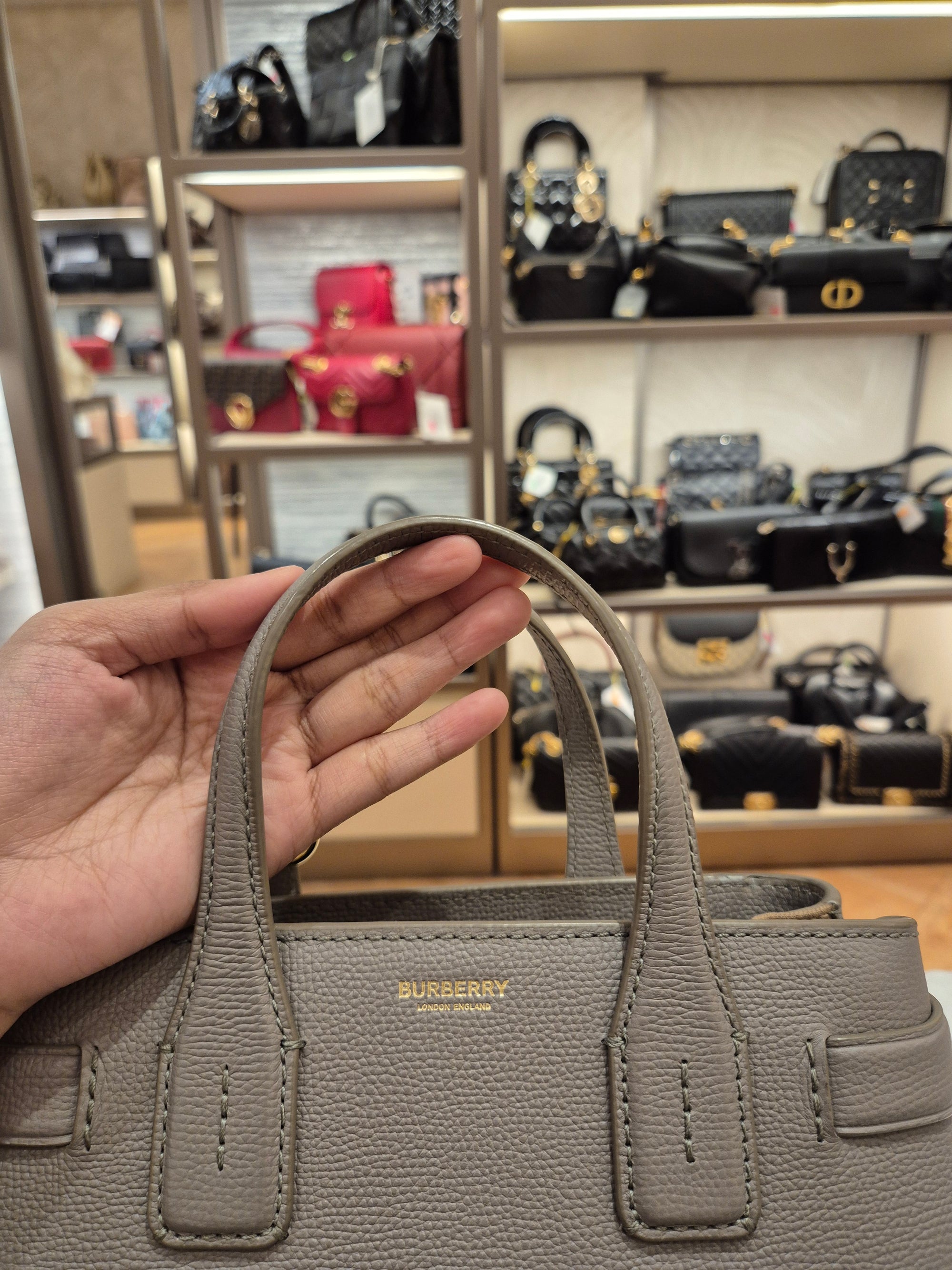 Burberry Banner Small Grey Check