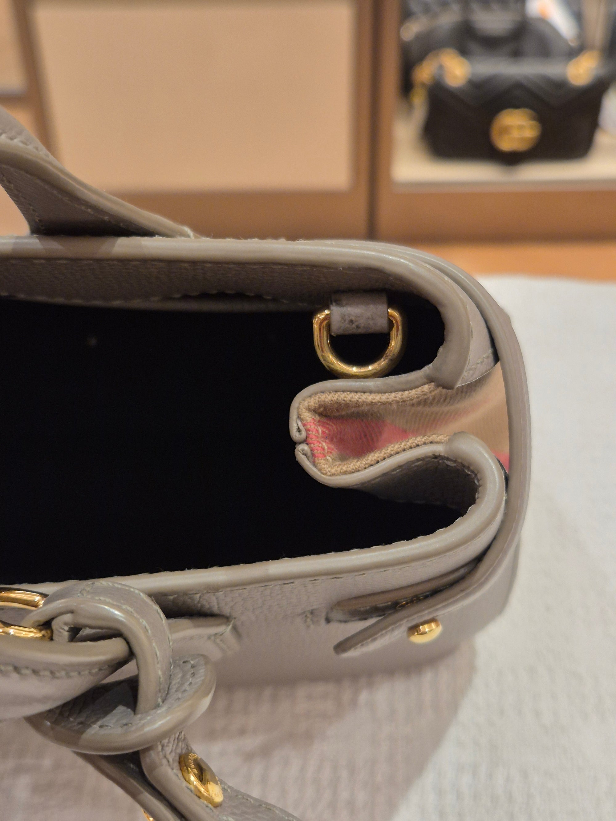 Burberry Banner Small Grey Check