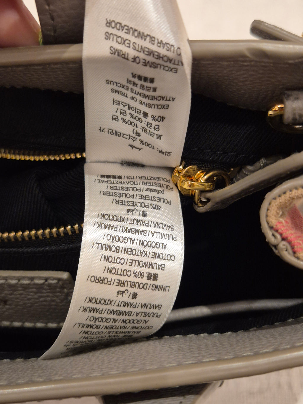 Burberry Banner Small Grey Check