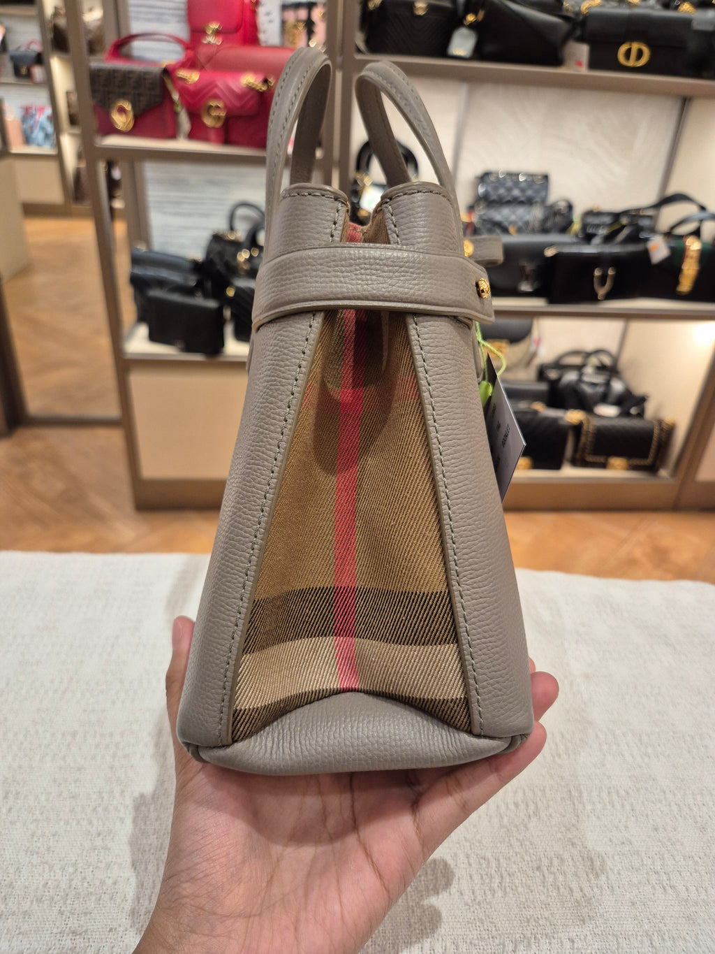 Burberry Banner Small Grey Check