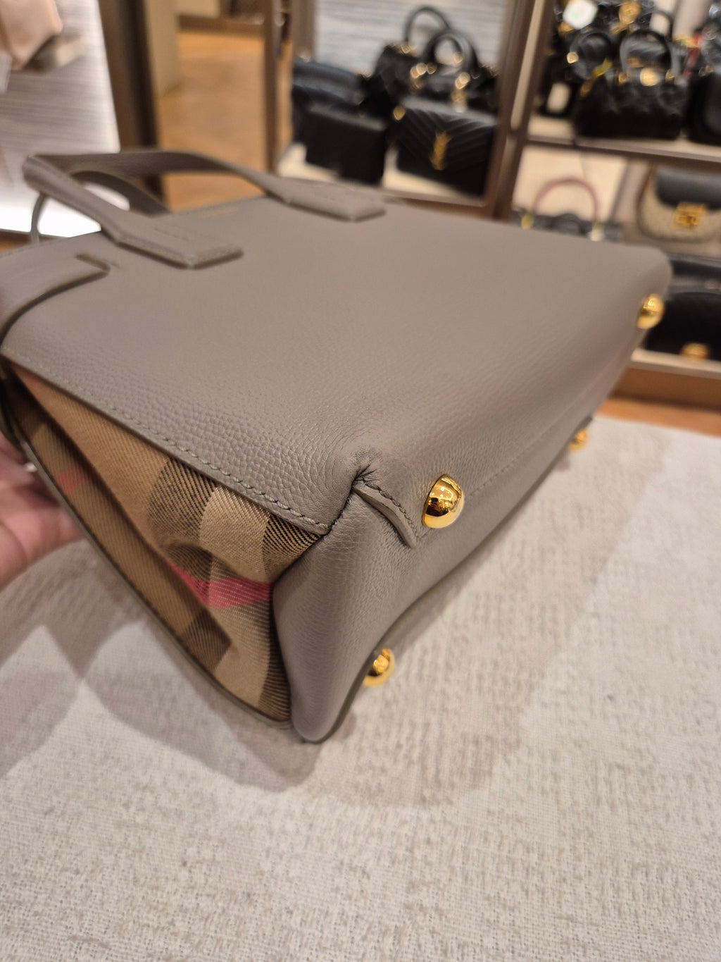 Burberry Banner Small Grey Check