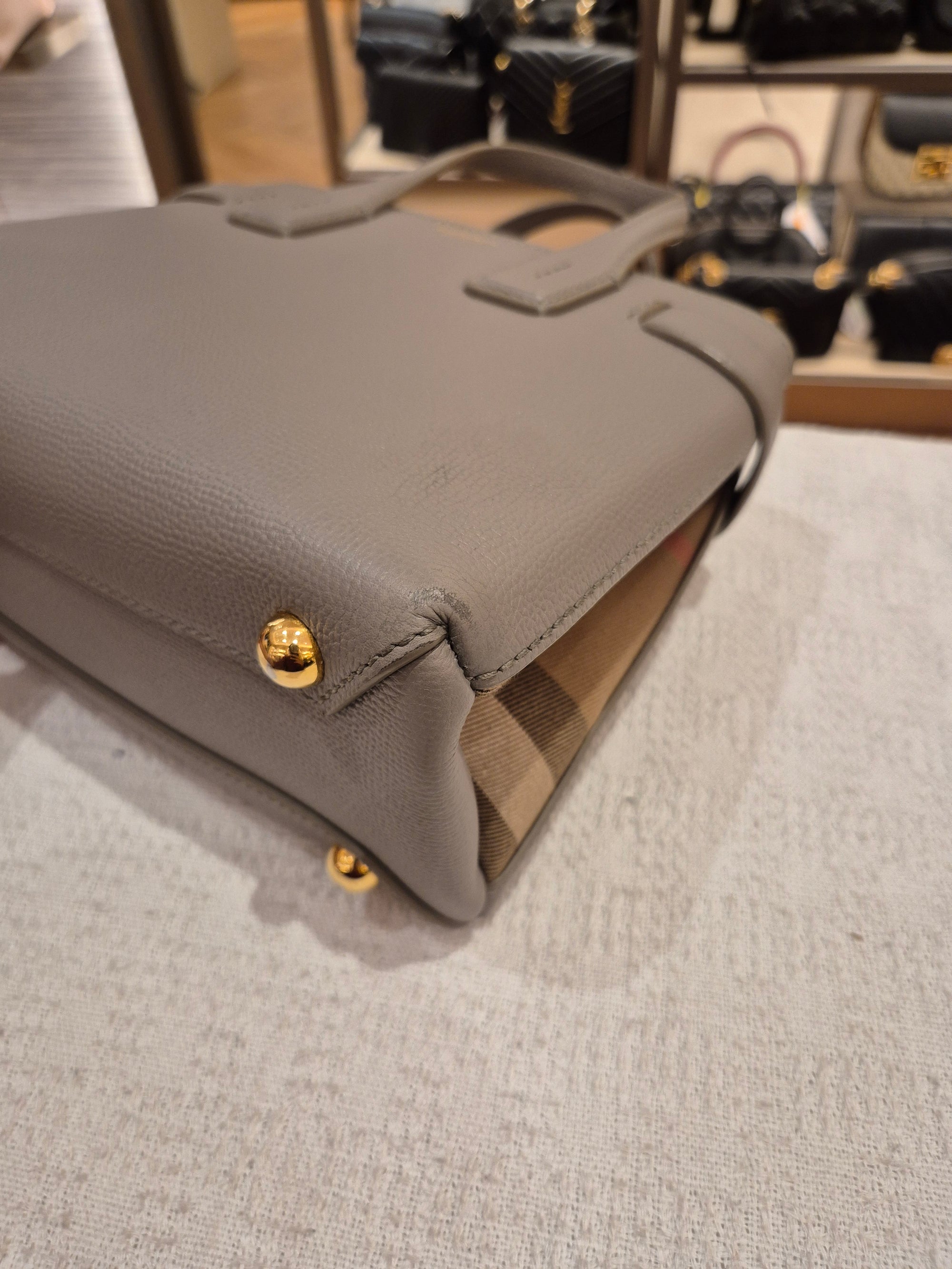 Burberry Banner Small Grey Check