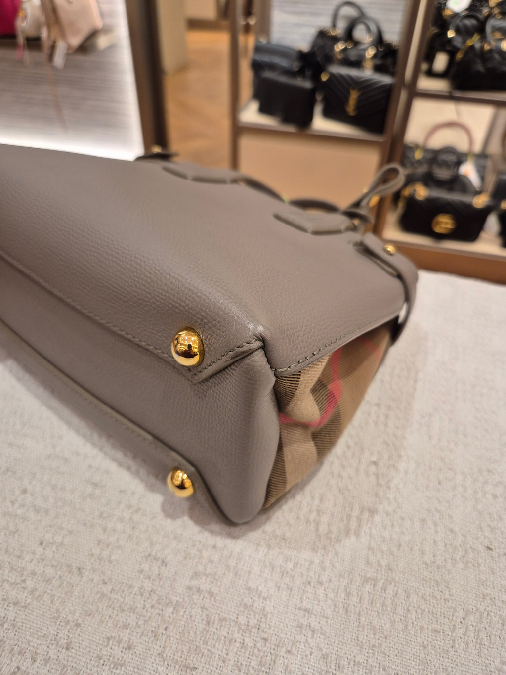 Burberry Banner Small Grey Check