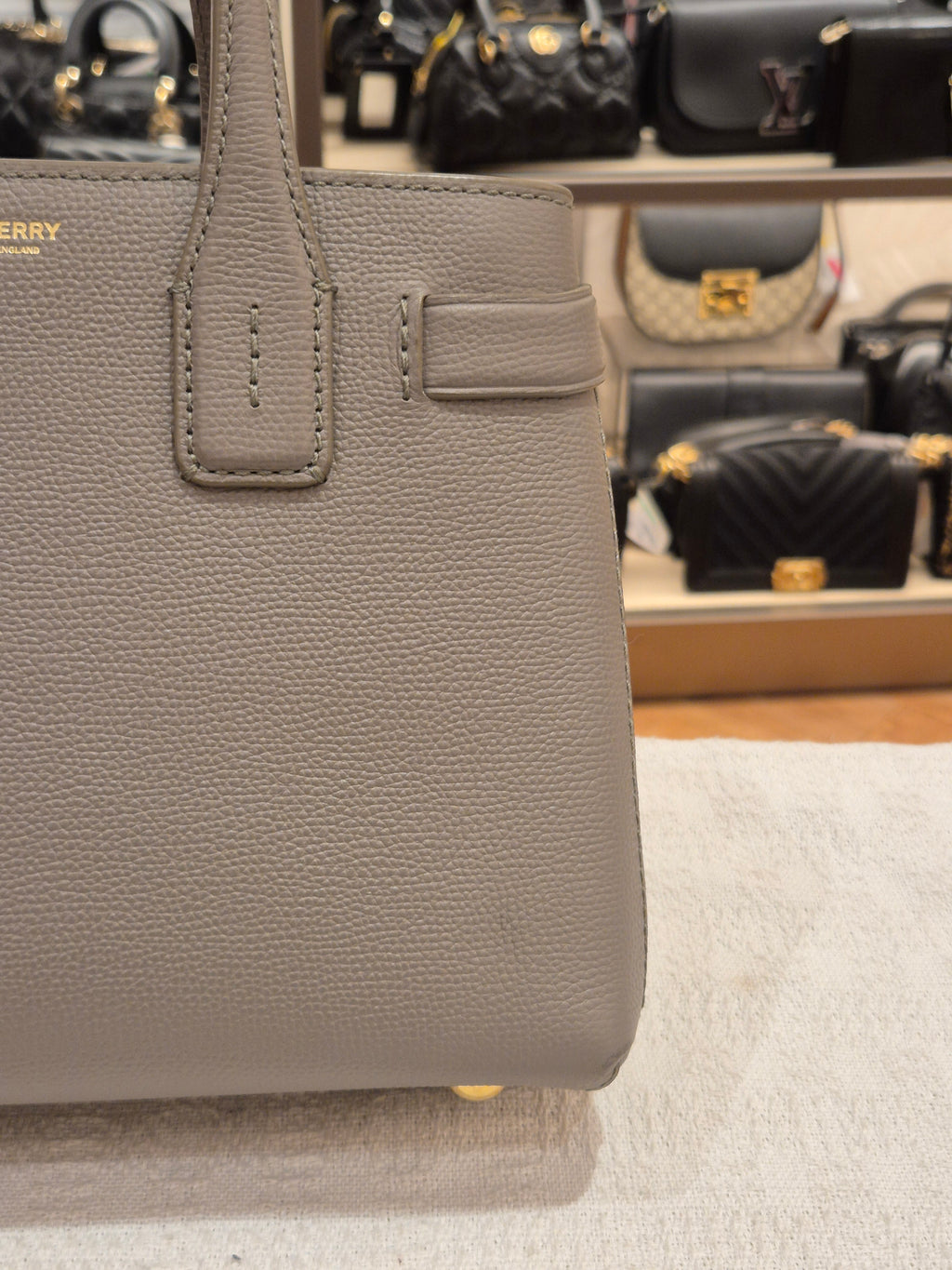 Burberry Banner Small Grey Check
