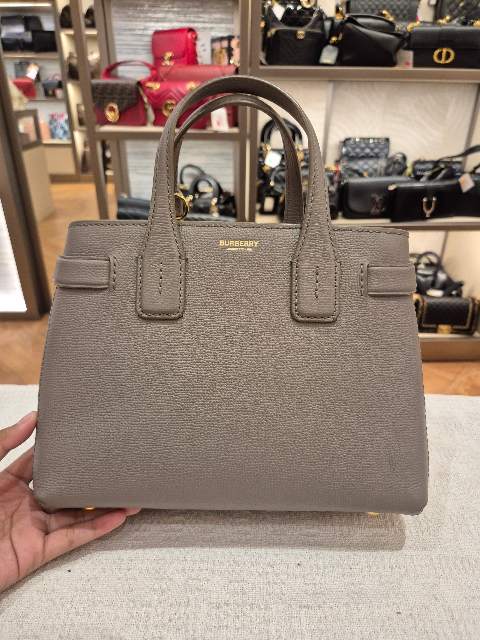 Burberry Banner Small Grey Check