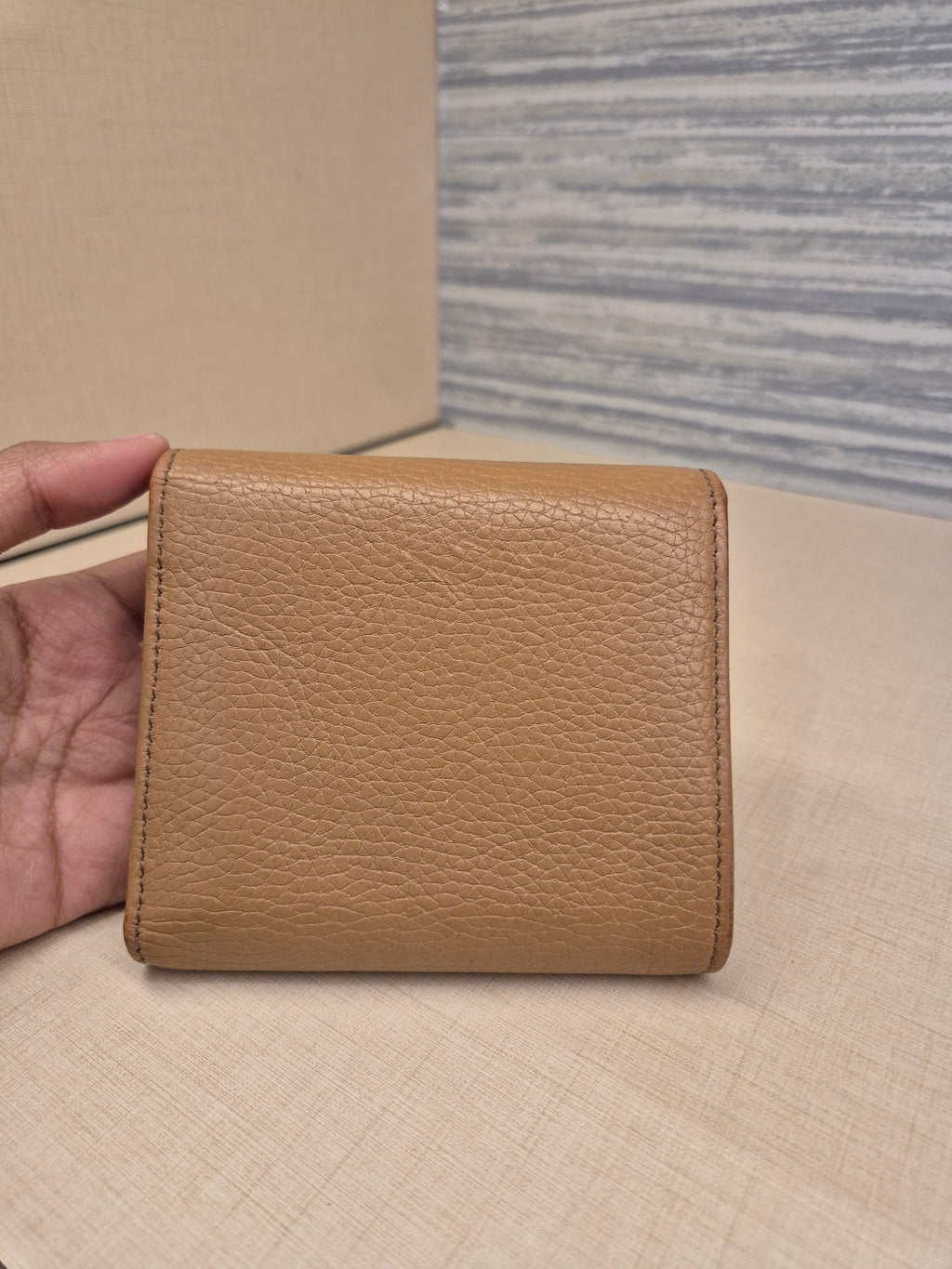 Gucci Soho Trifold Wallet Beige