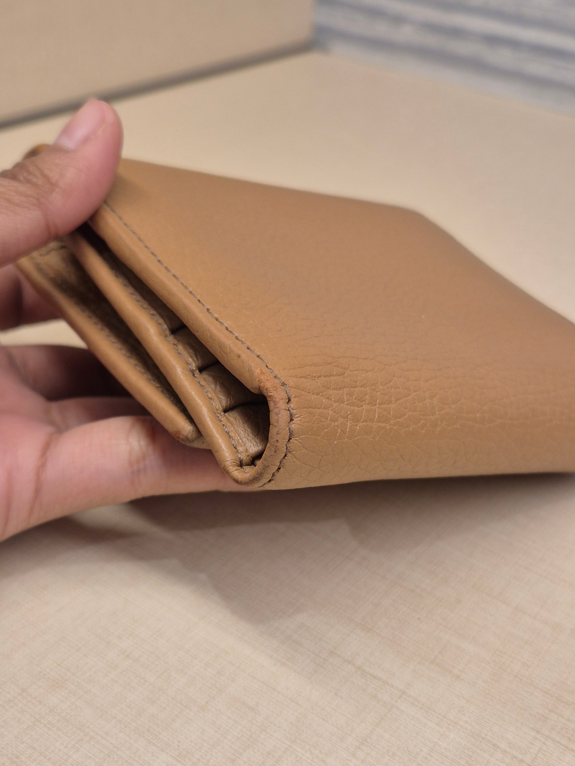Gucci Soho Trifold Wallet Beige