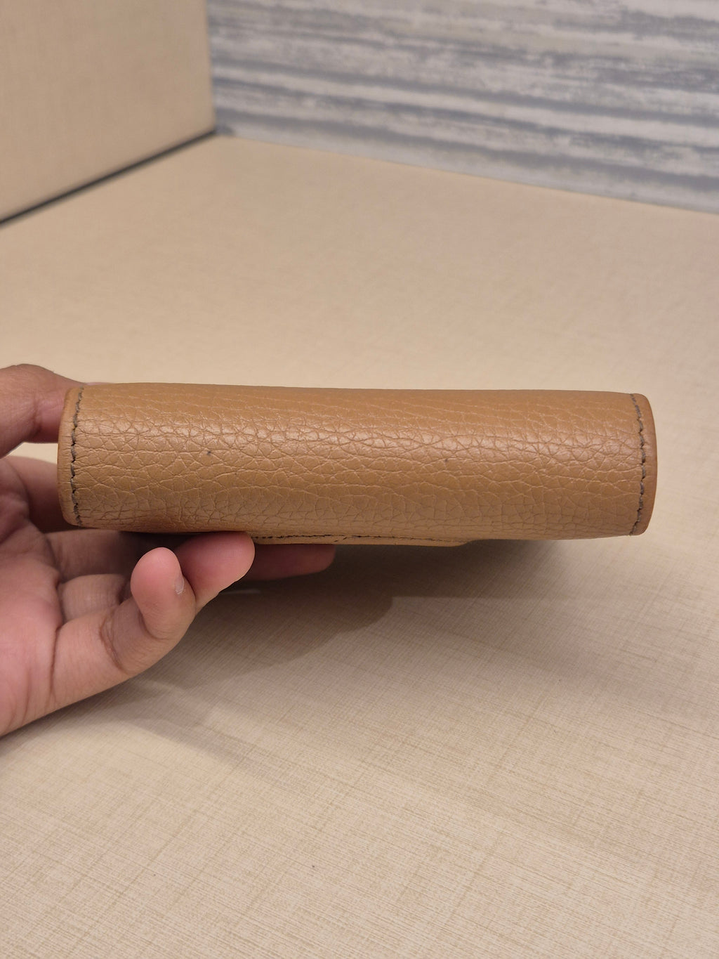Gucci Soho Trifold Wallet Beige