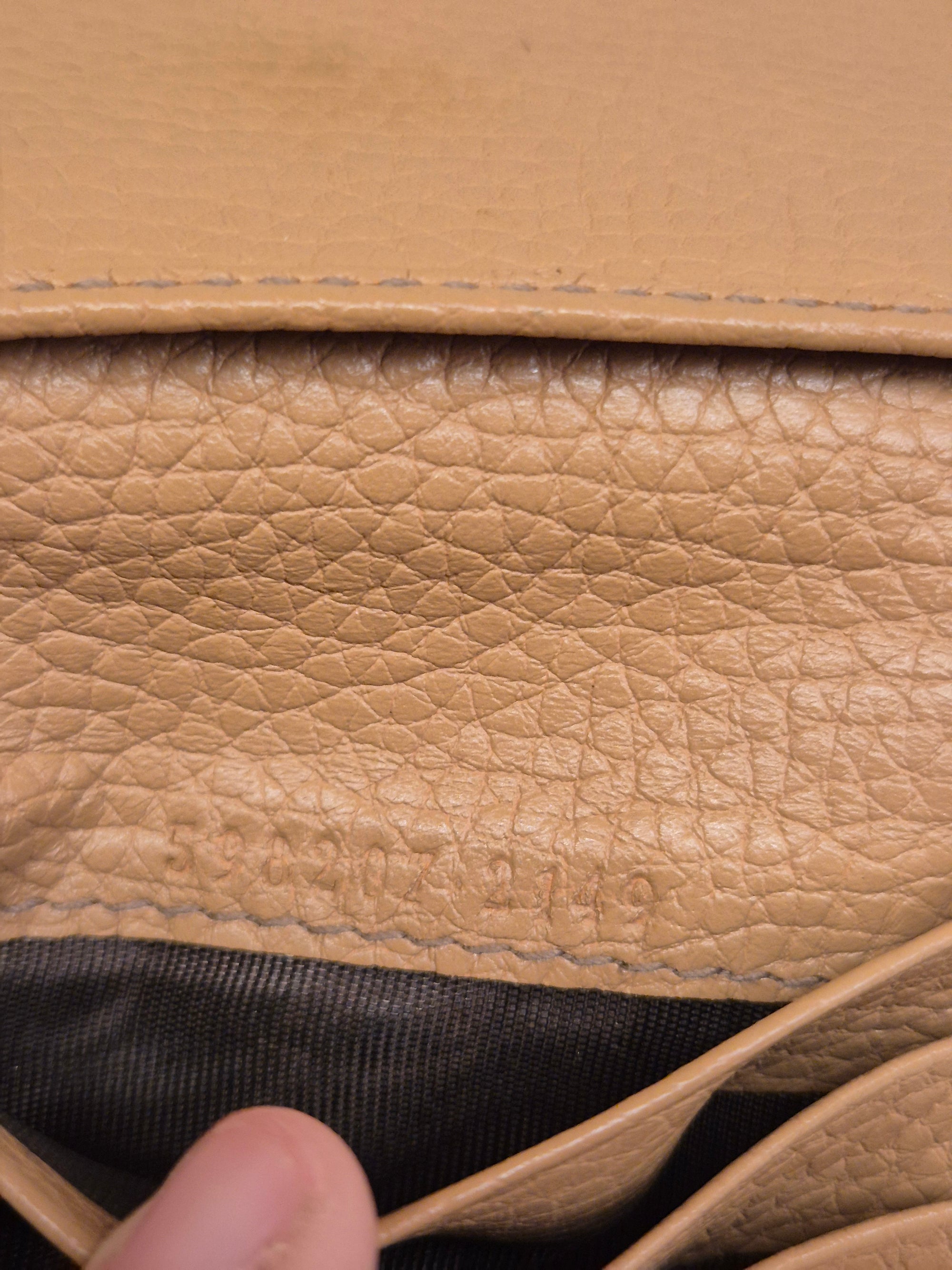 Gucci Soho Trifold Wallet Beige