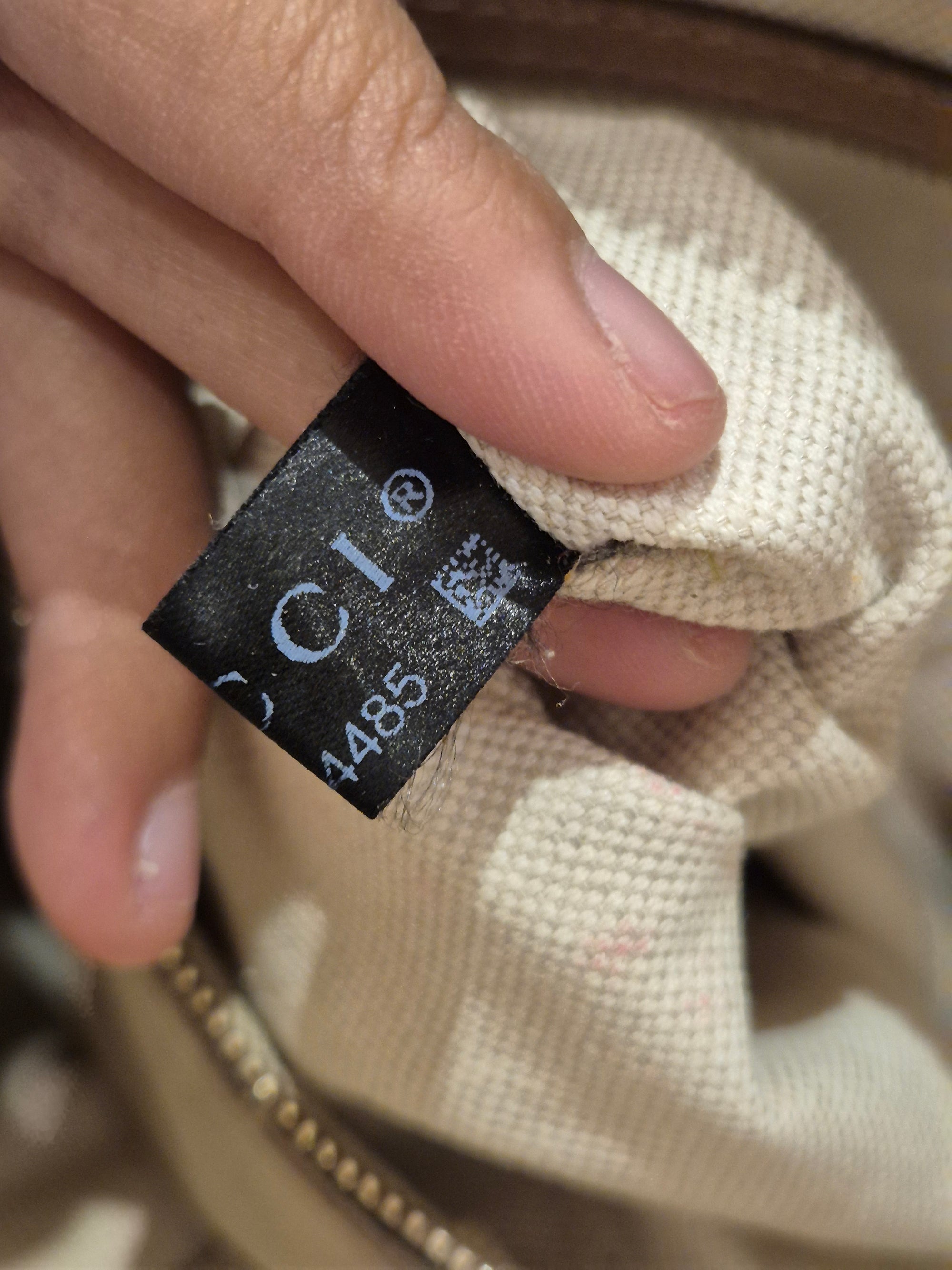 Gucci Bree Canvas Shoulder Nude