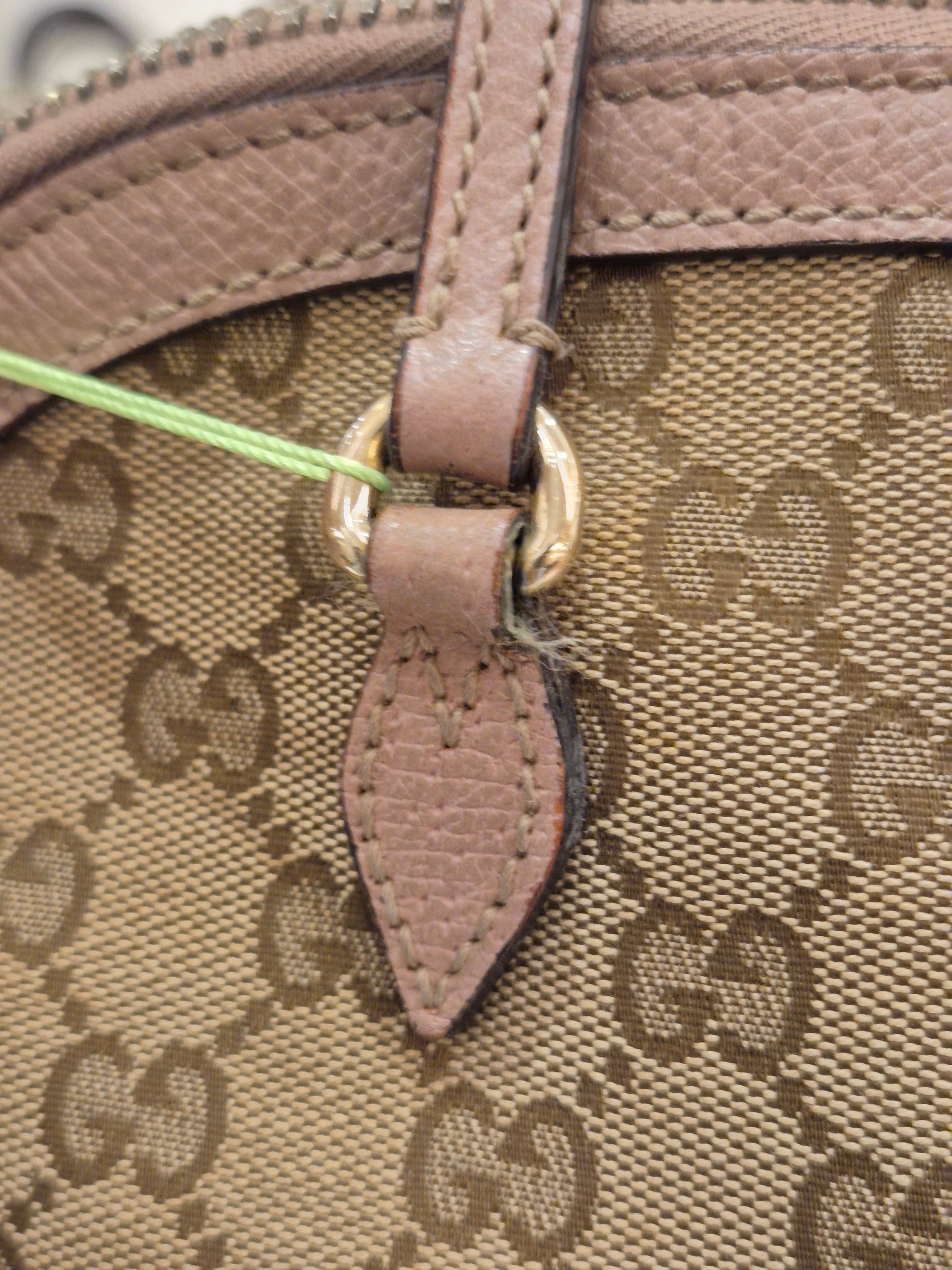 Gucci Bree Canvas Shoulder Nude