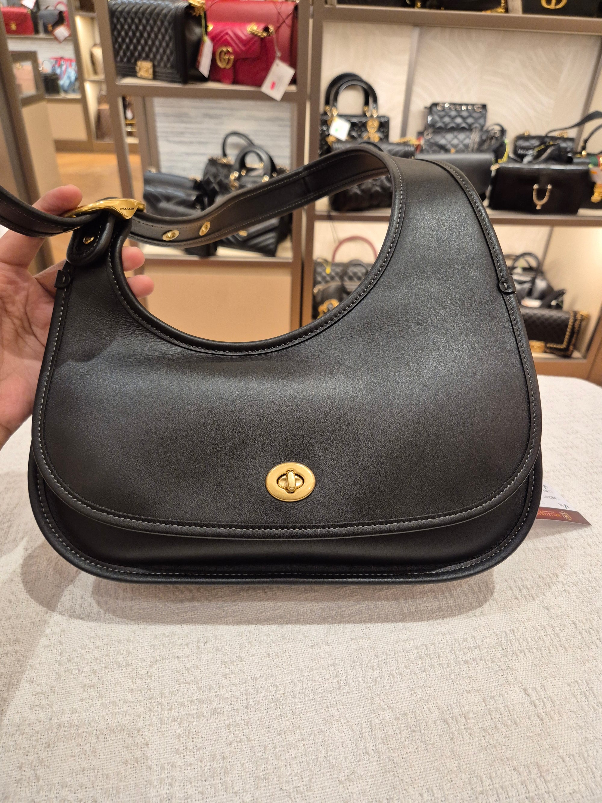 Coach Cashin Carry Crescent Black
