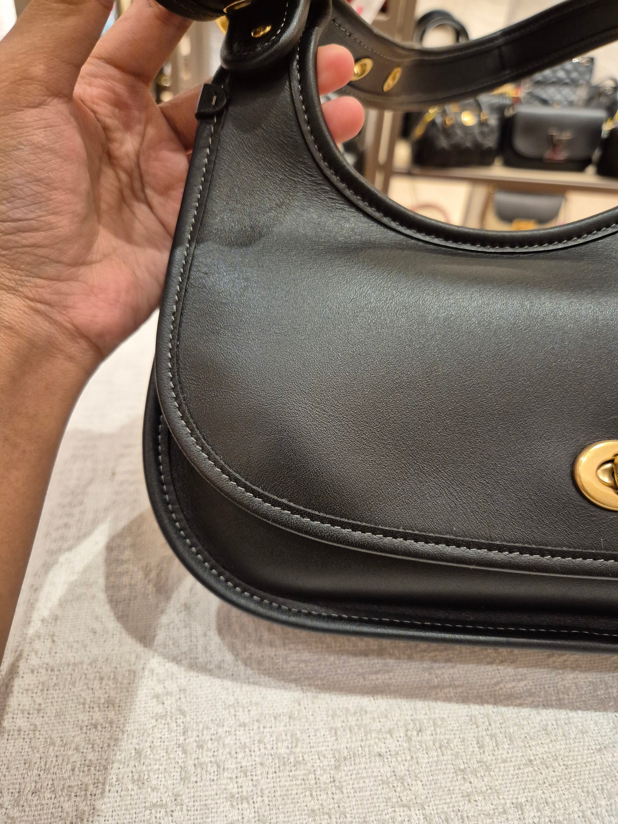 Coach Cashin Carry Crescent Black