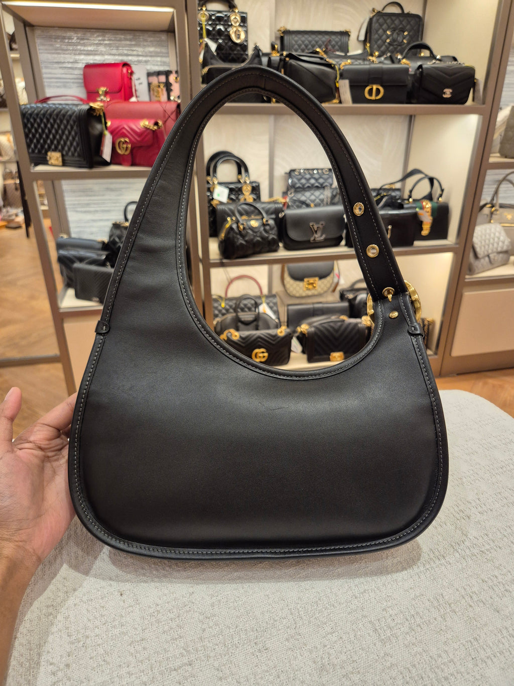 Coach Cashin Carry Crescent Black