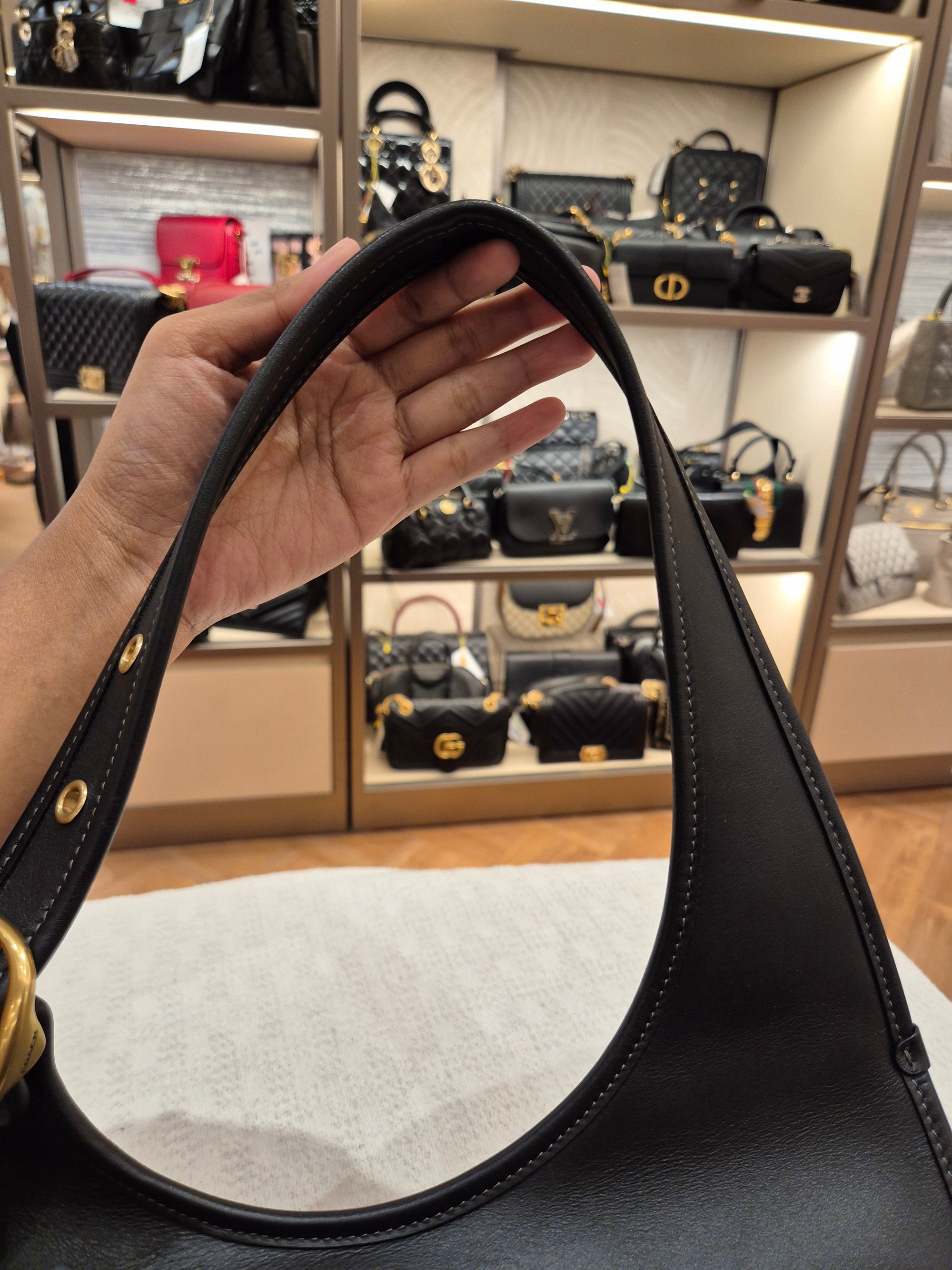 Coach Cashin Carry Crescent Black