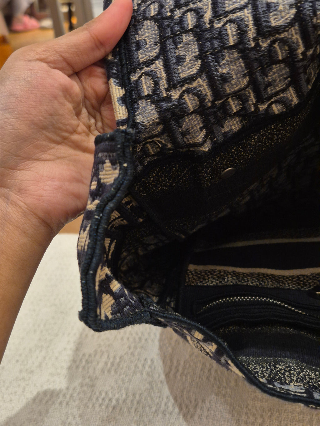 Dior Backpack Oblique Jacquard Navy