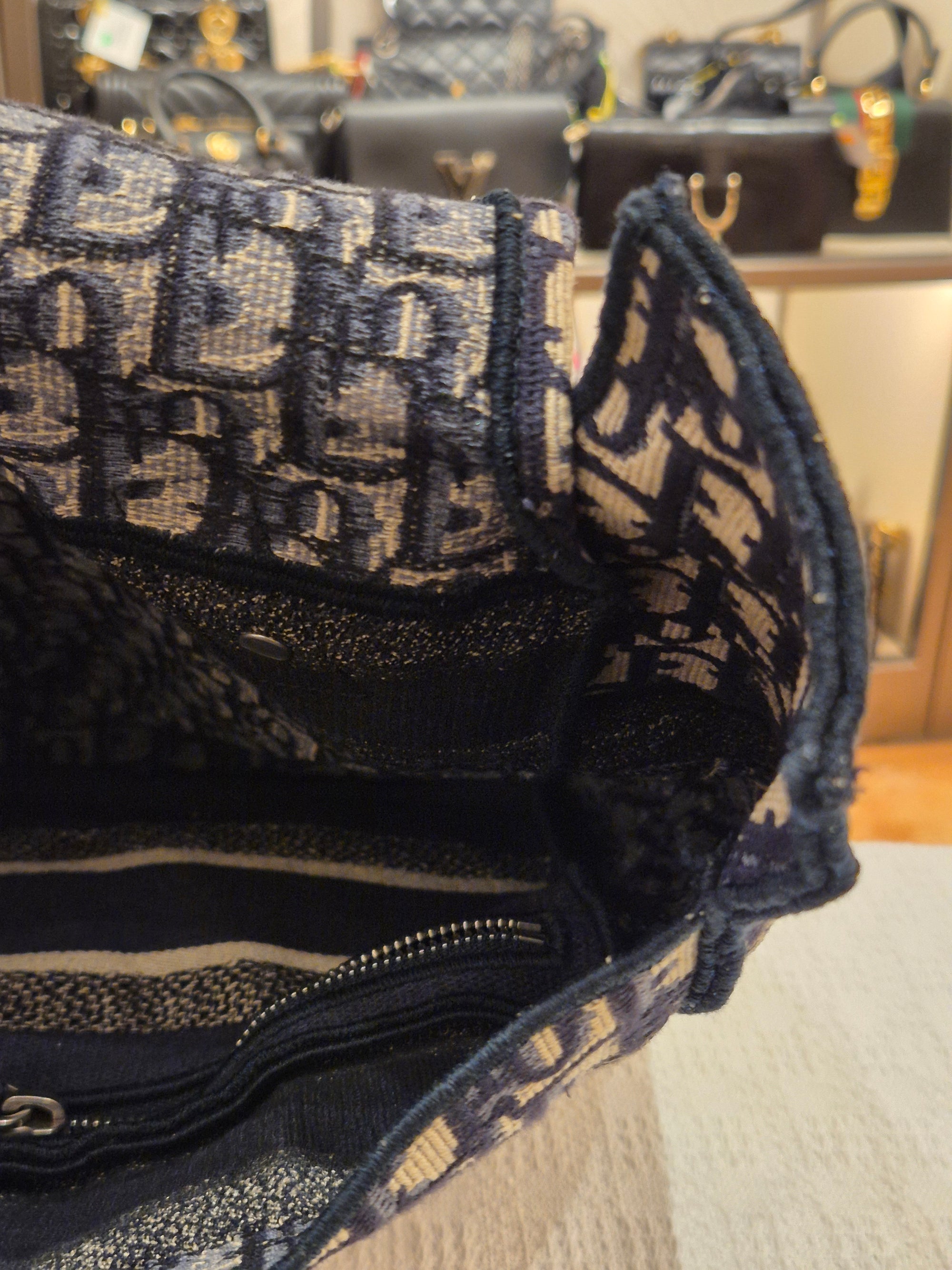 Dior Backpack Oblique Jacquard Navy