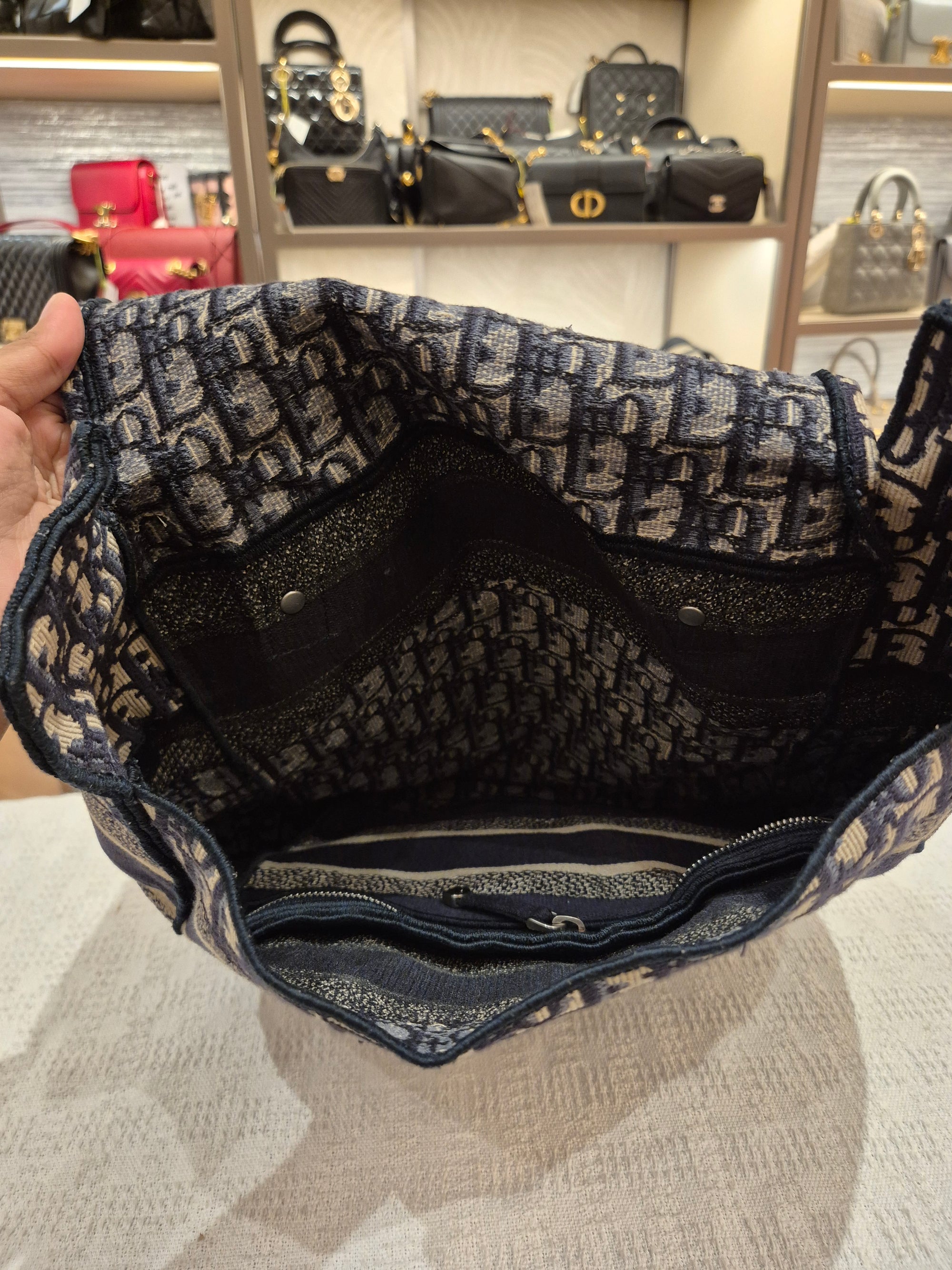 Dior Backpack Oblique Jacquard Navy