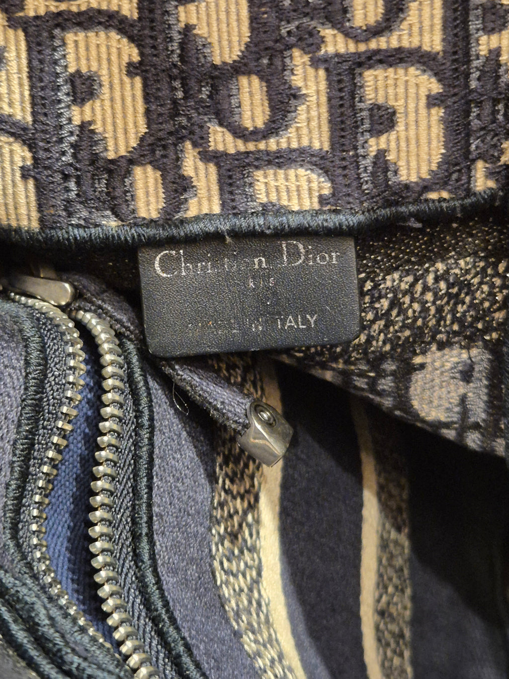 Dior Backpack Oblique Jacquard Navy