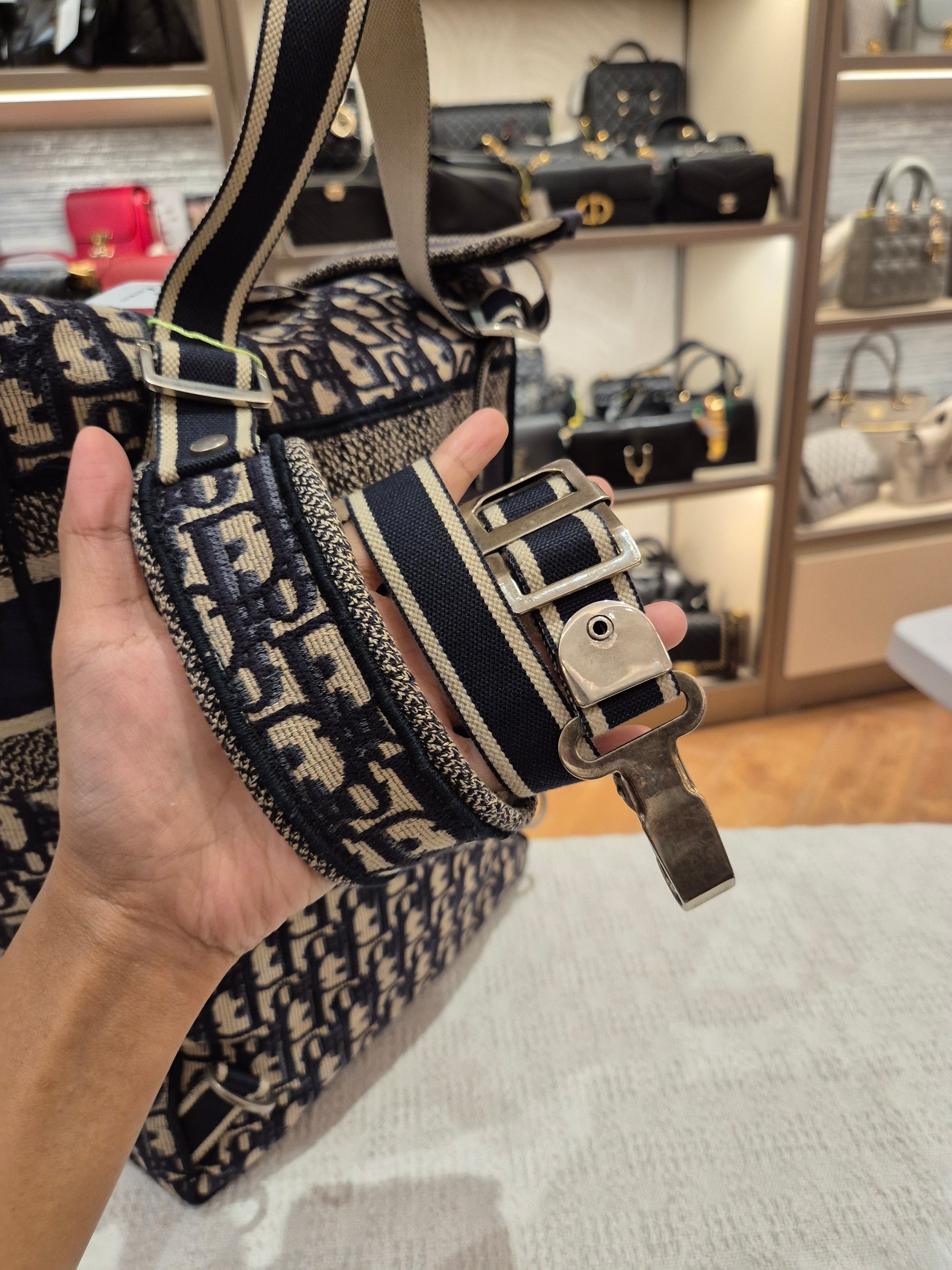 Dior Backpack Oblique Jacquard Navy