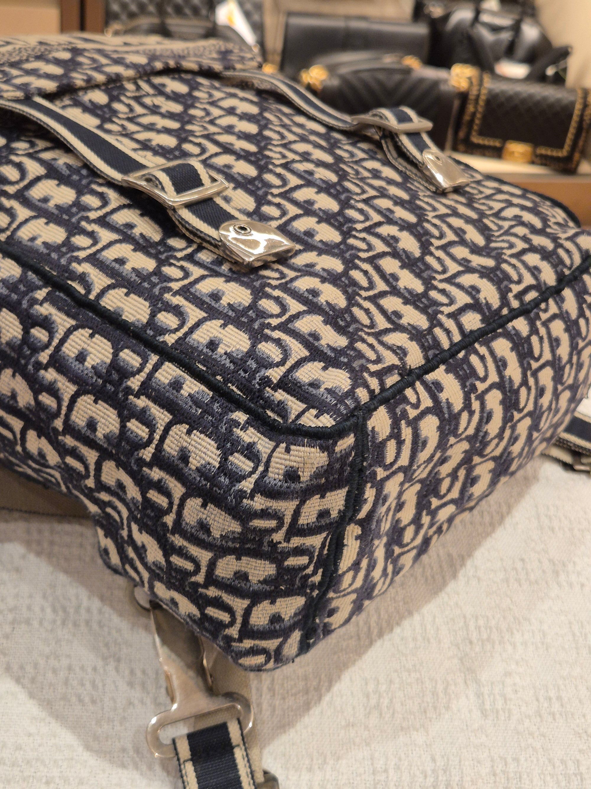 Dior Backpack Oblique Jacquard Navy