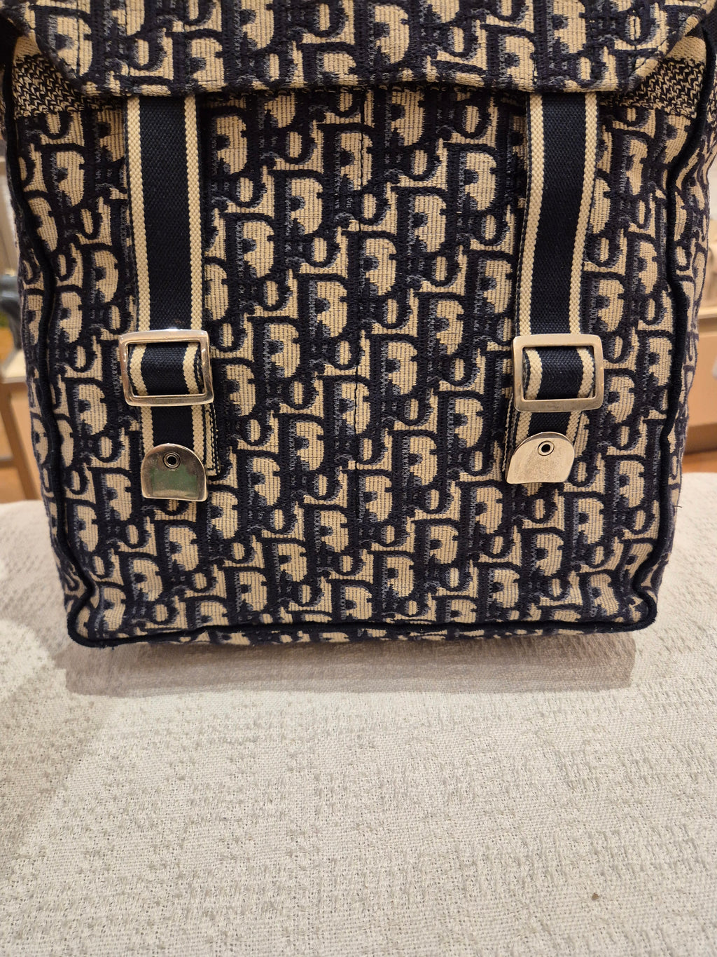 Dior Backpack Oblique Jacquard Navy