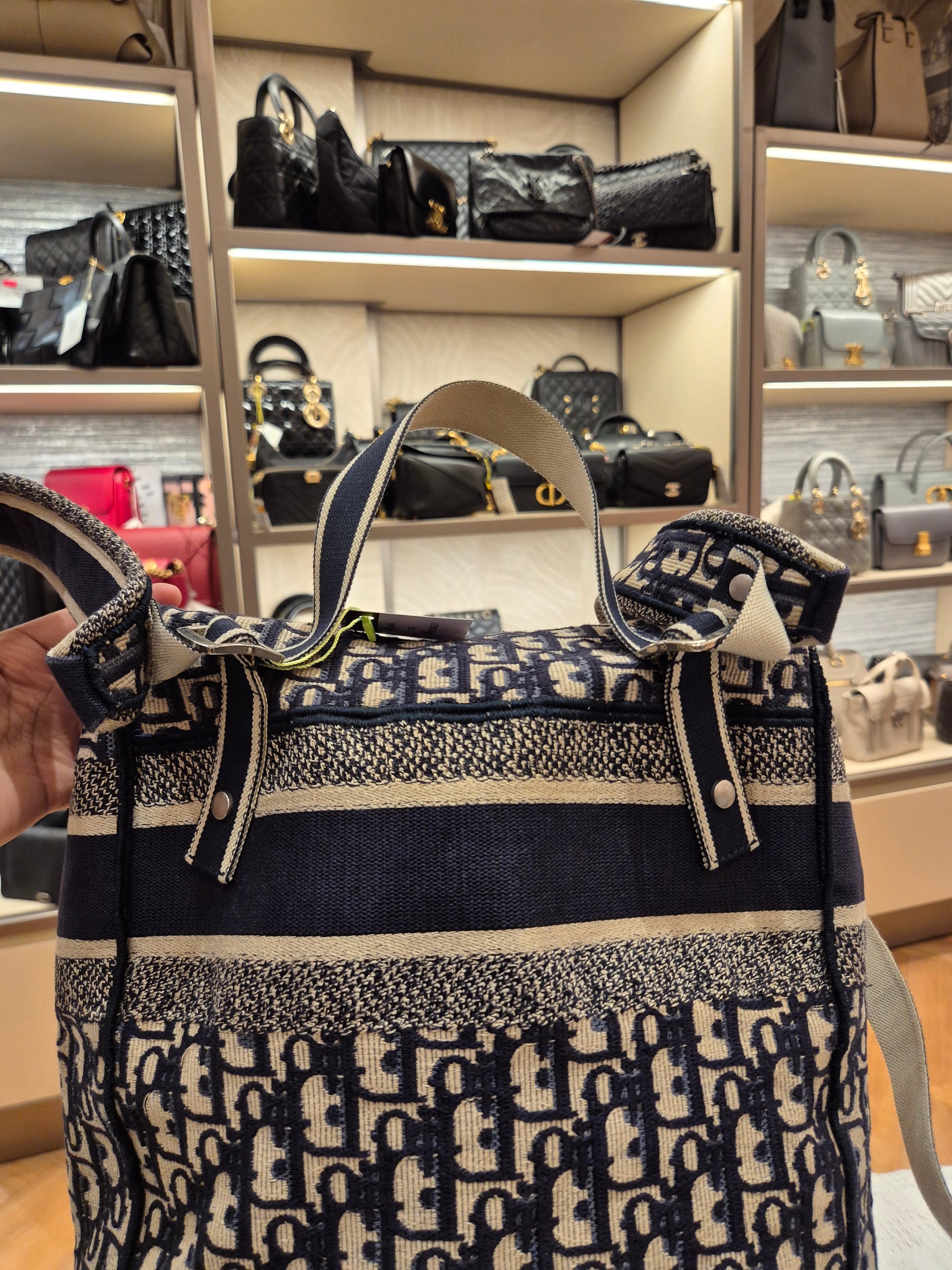 Dior Backpack Oblique Jacquard Navy