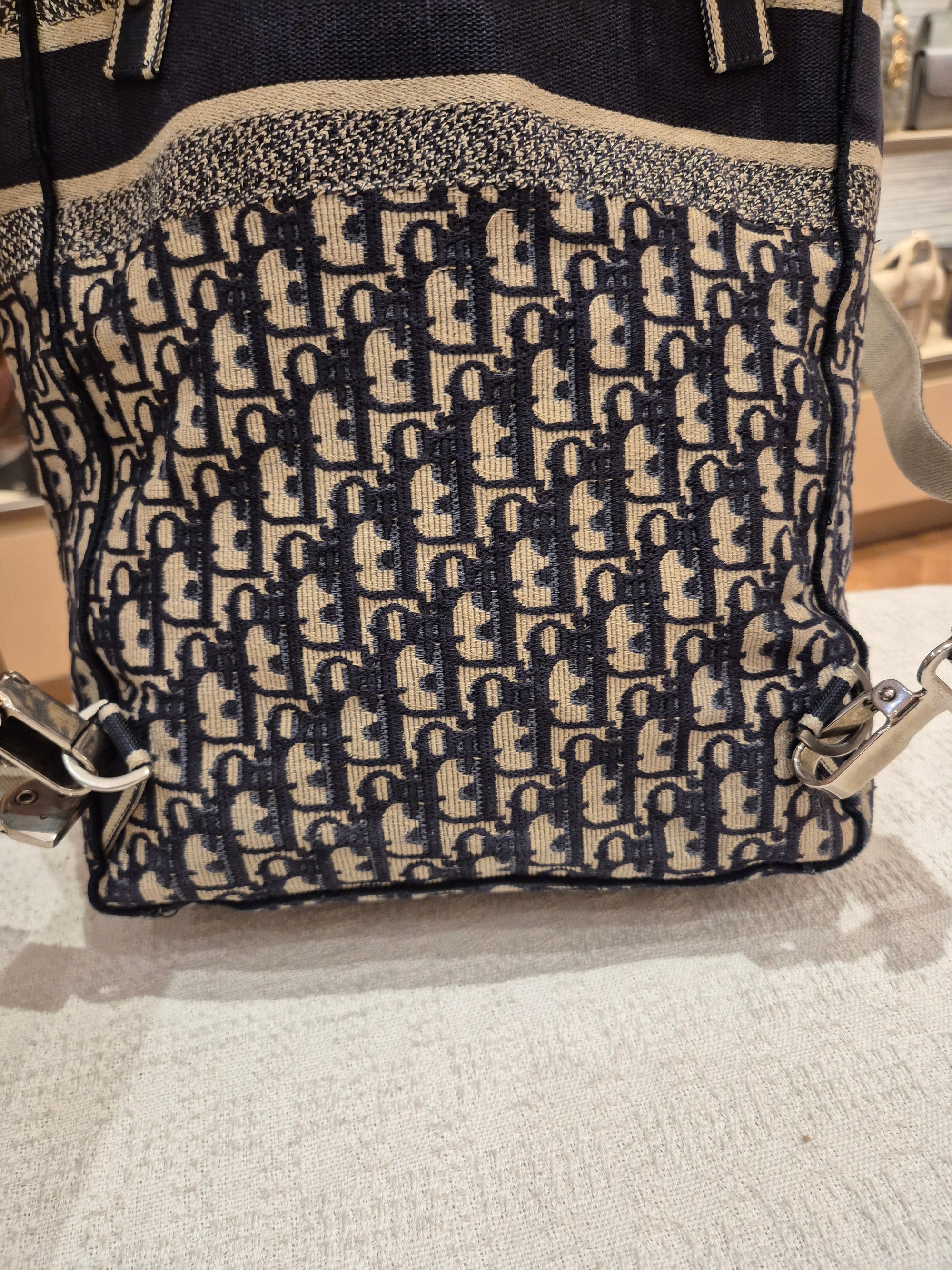 Dior Backpack Oblique Jacquard Navy