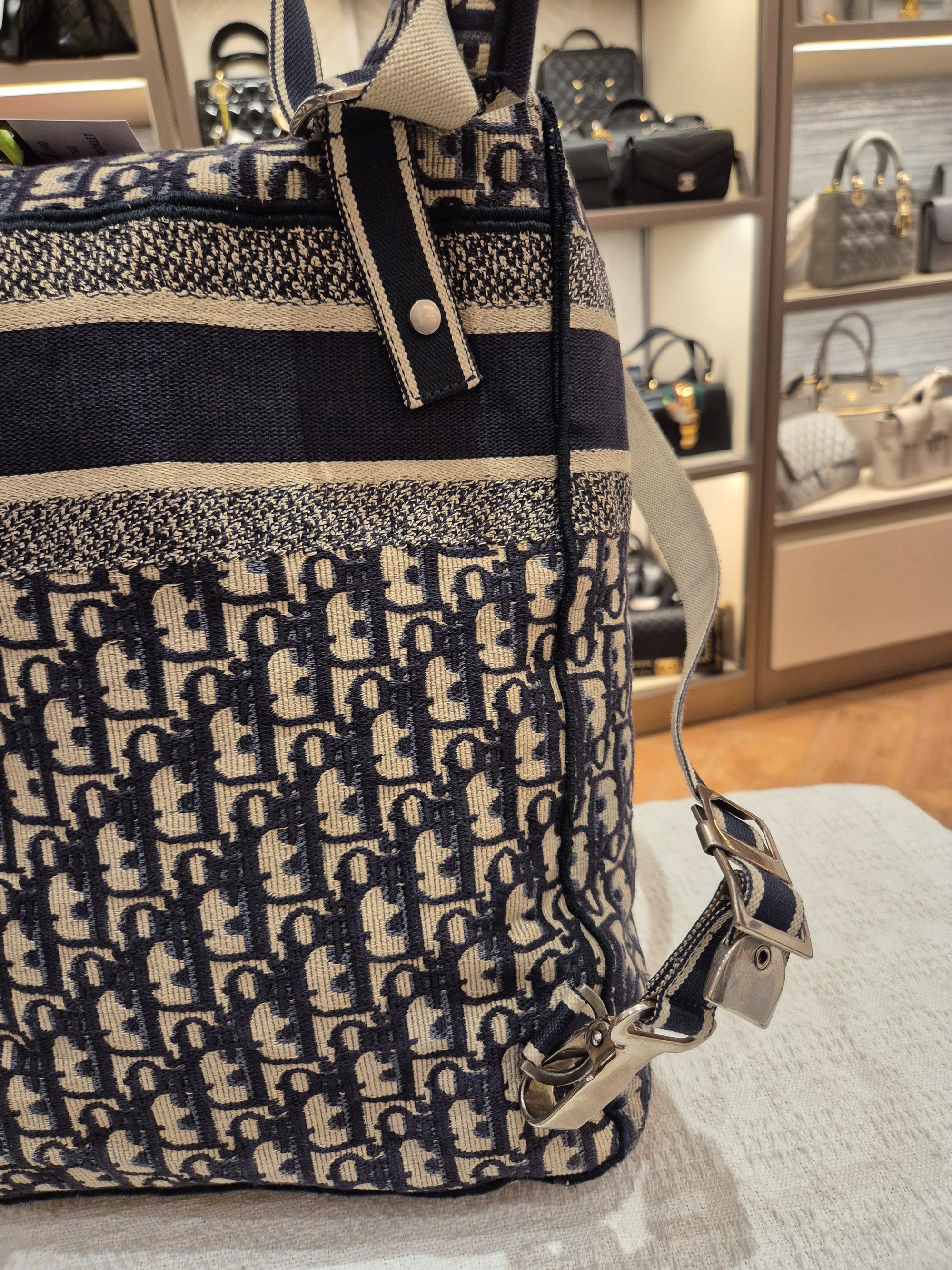 Dior Backpack Oblique Jacquard Navy