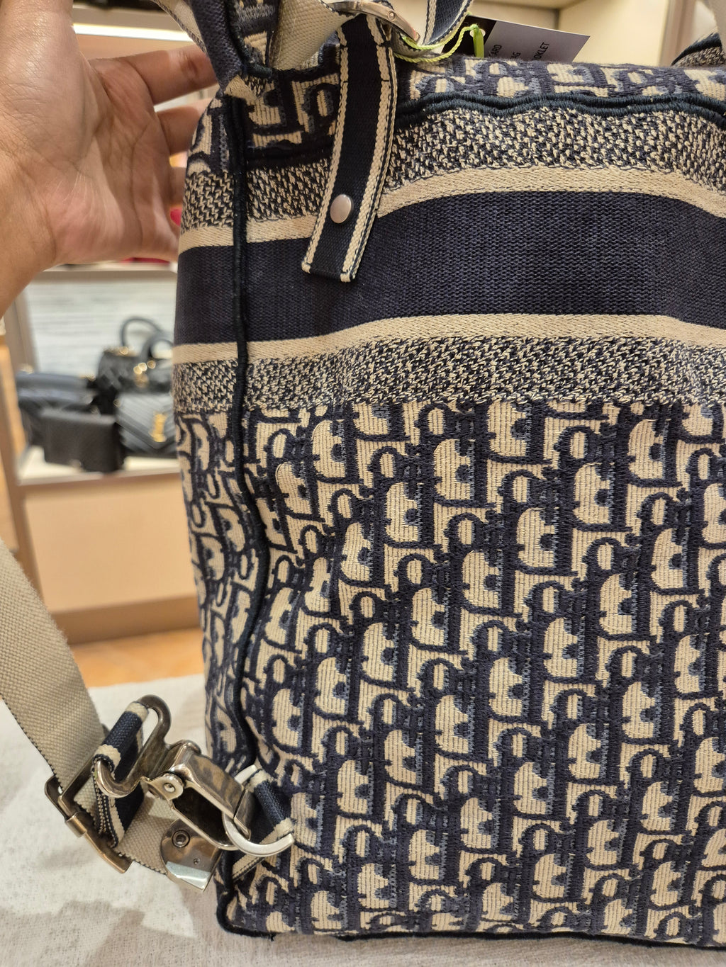 Dior Backpack Oblique Jacquard Navy