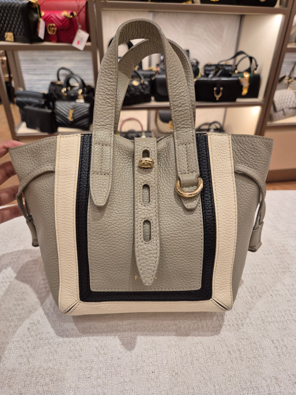 Furla Net Mini Grey Multicolour