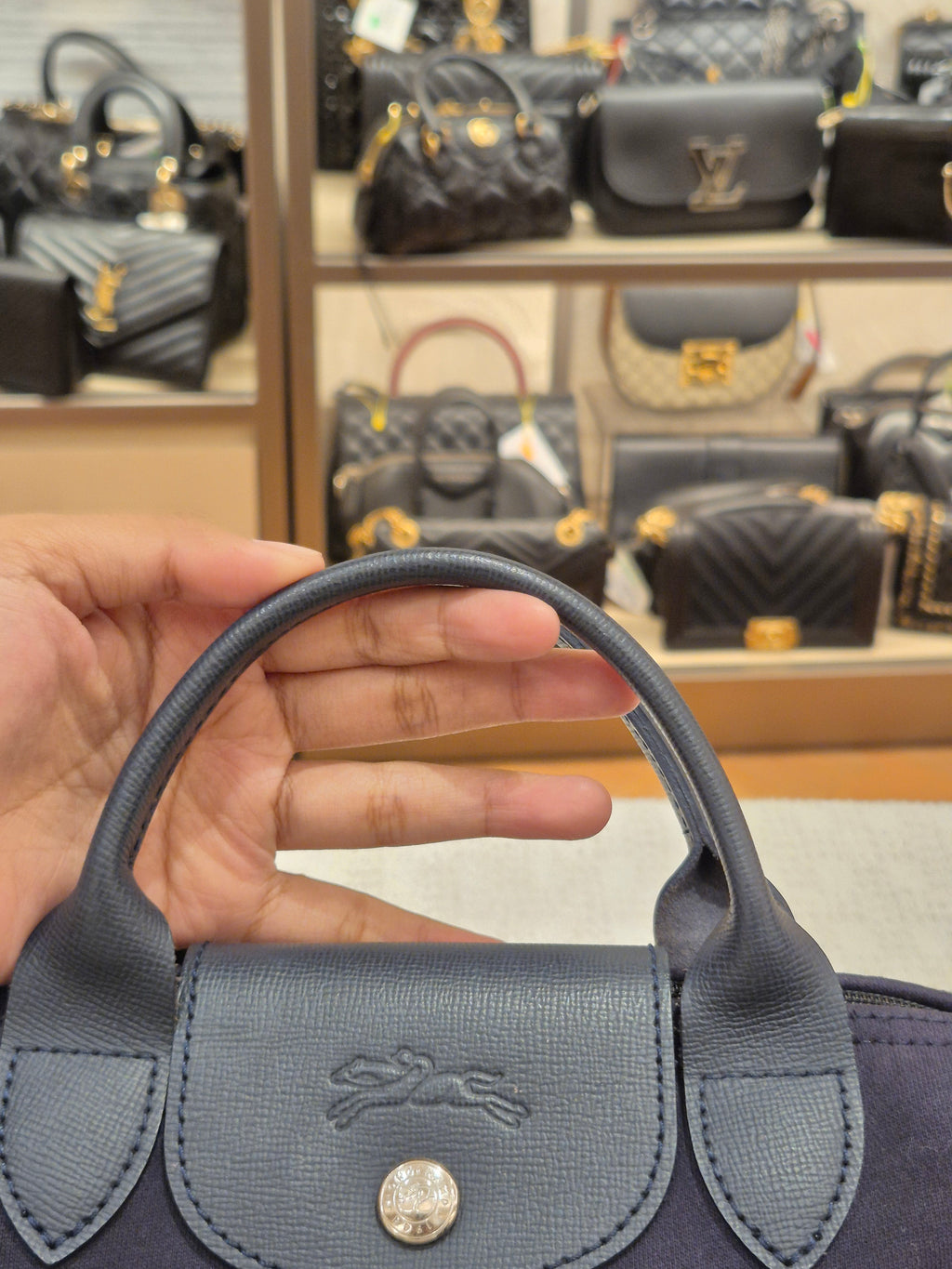 Longchamp Le Pliage Collection XS Navy