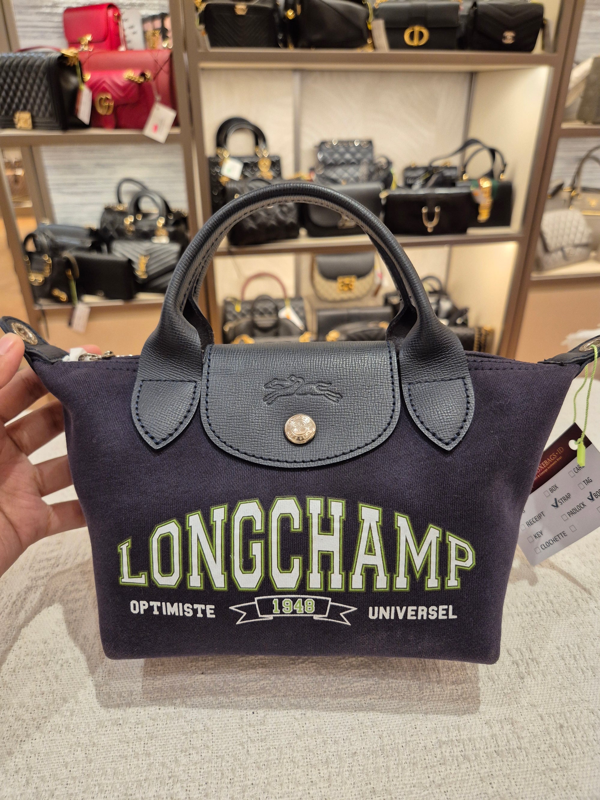 Longchamp Le Pliage Collection XS Navy