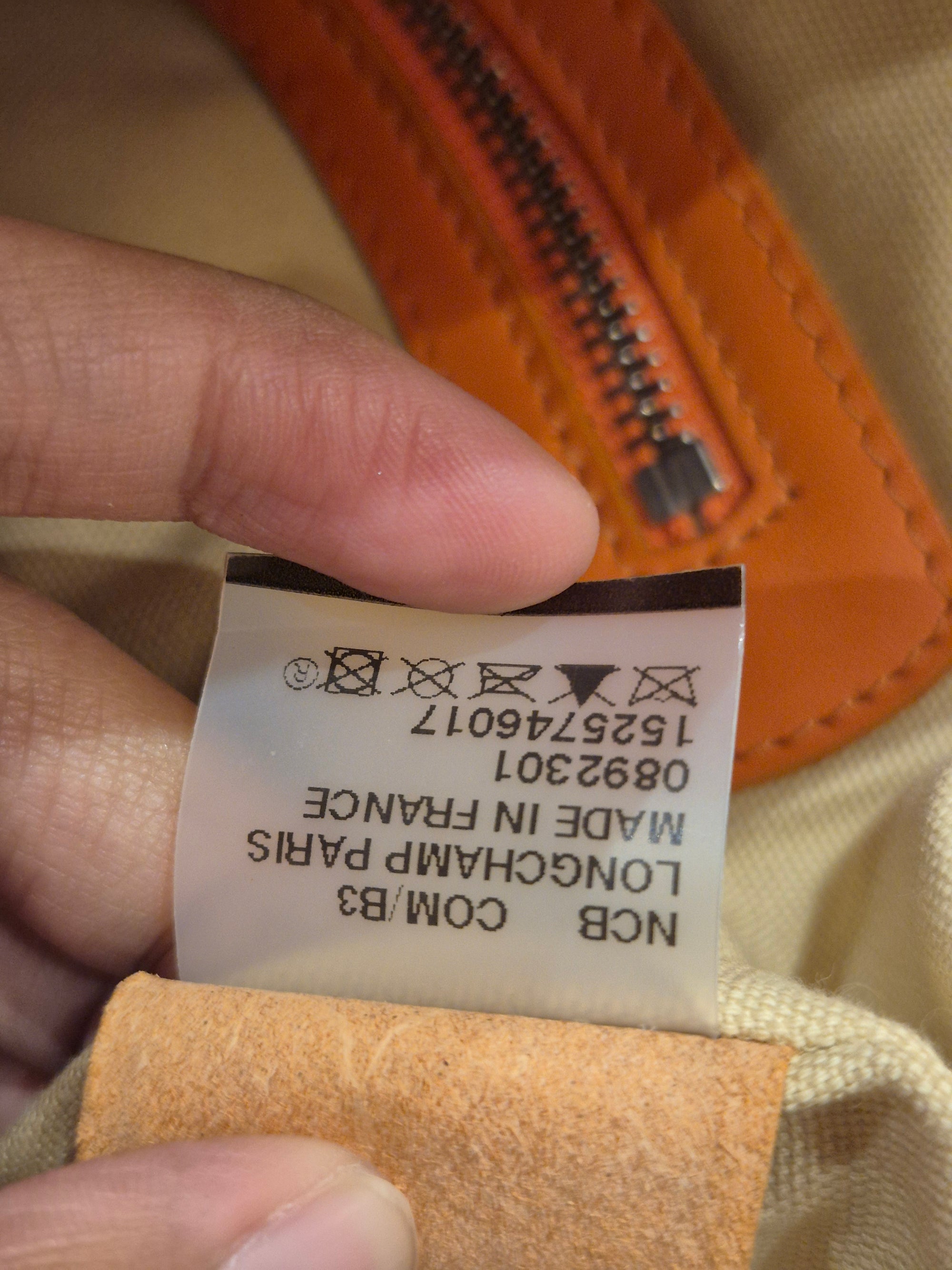 Longchamp Cuir Totebag Orange