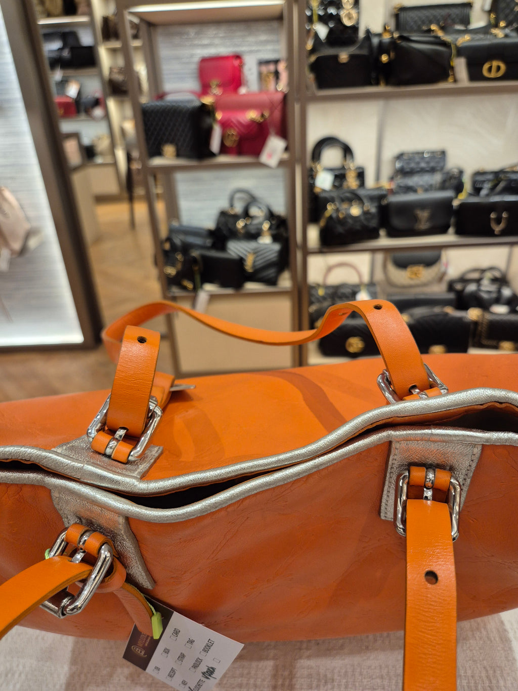 Longchamp Cuir Totebag Orange