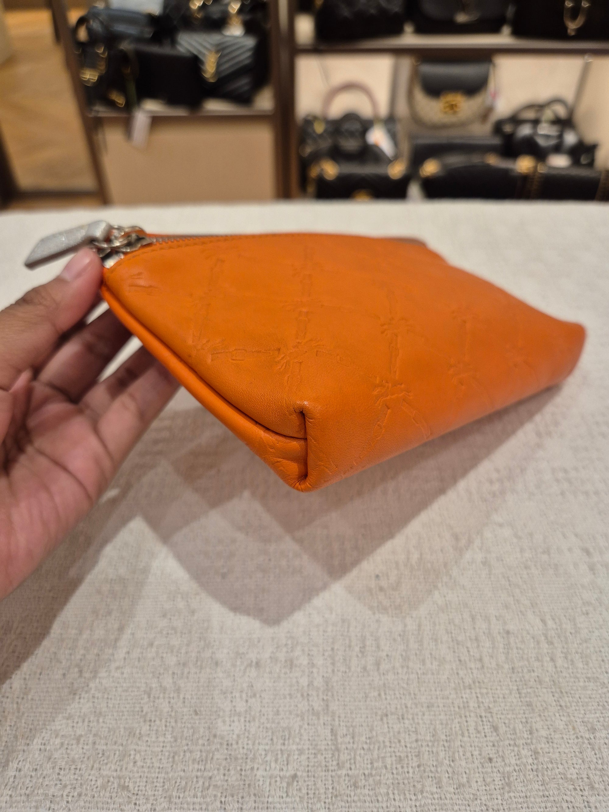 Longchamp Cuir Totebag Orange