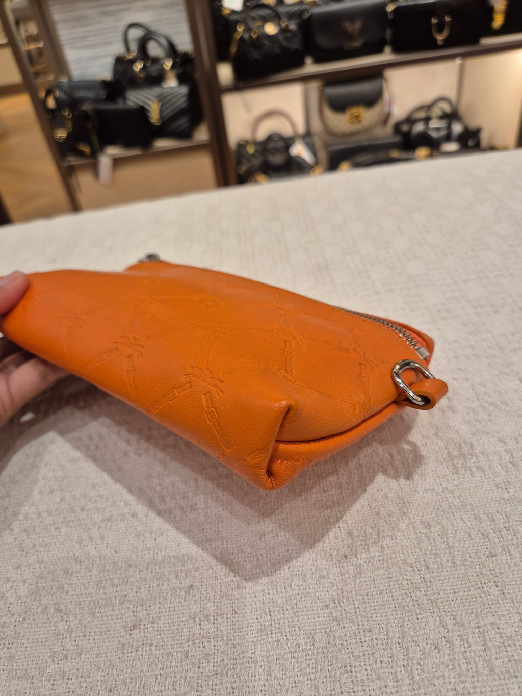 Longchamp Cuir Totebag Orange