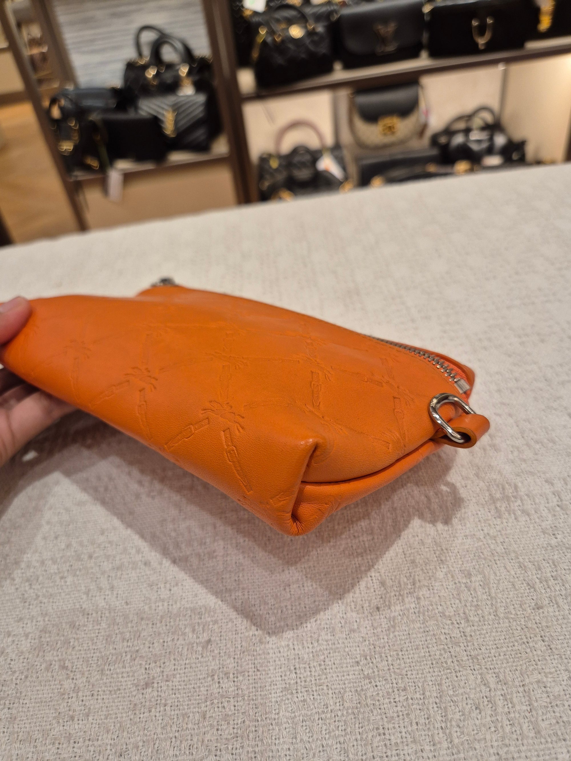 Longchamp Cuir Totebag Orange