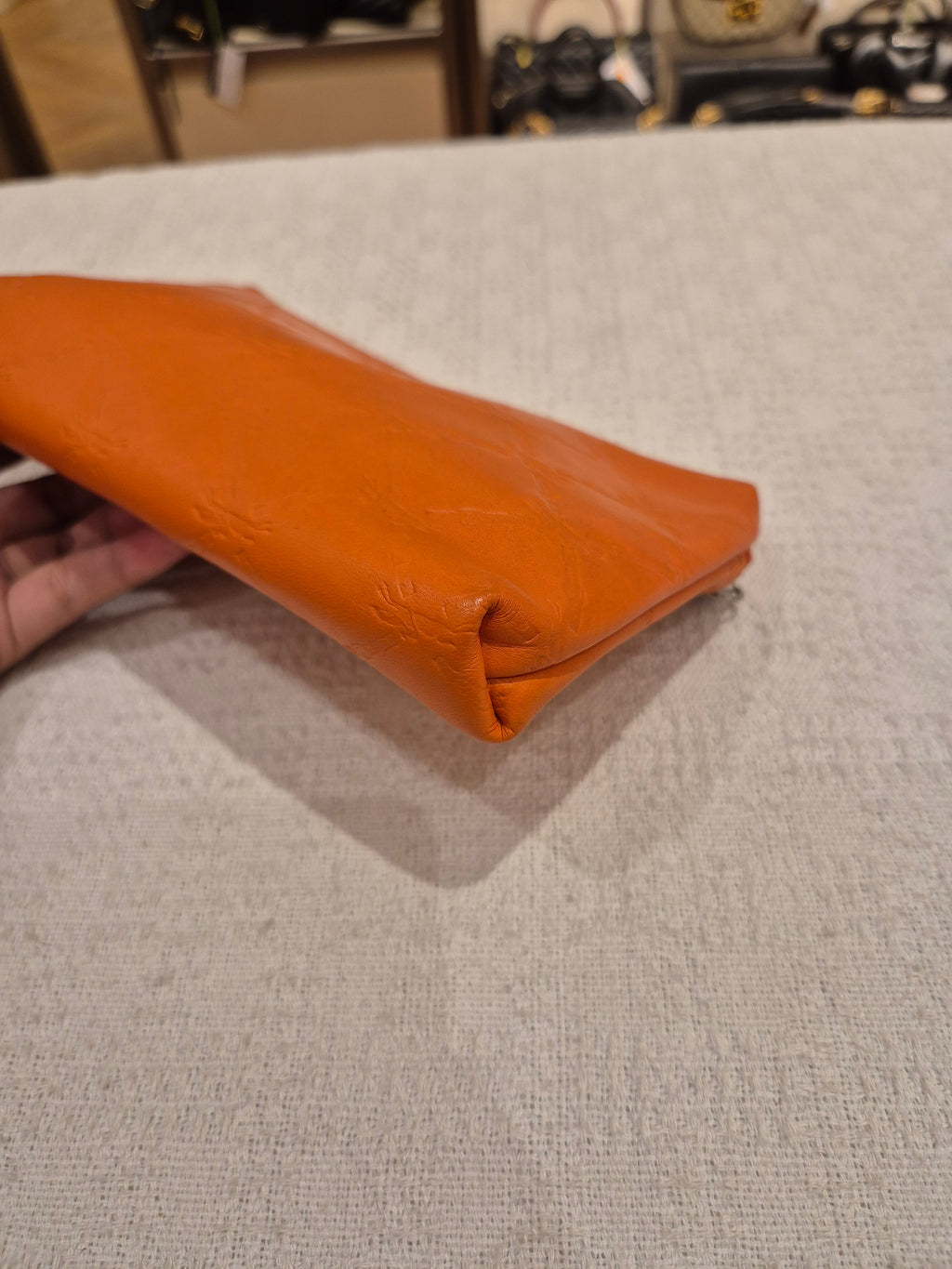 Longchamp Cuir Totebag Orange