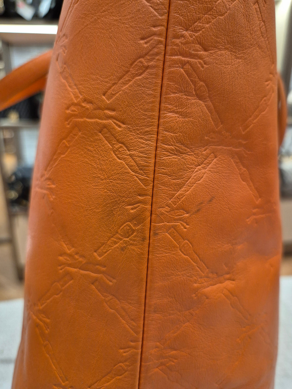 Longchamp Cuir Totebag Orange