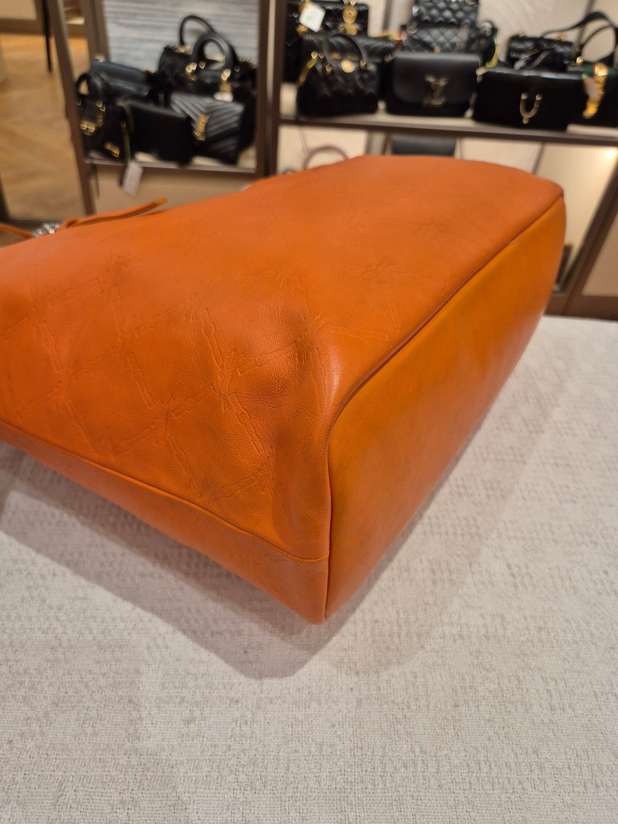 Longchamp Cuir Totebag Orange