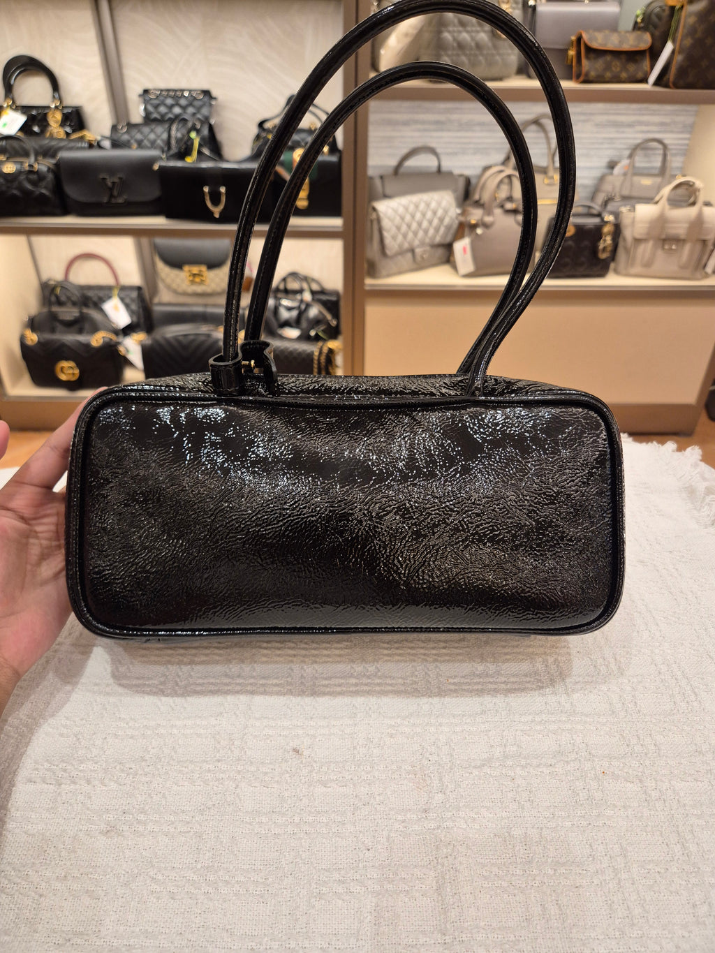 Miu Miu Beau Patent Leather Tote