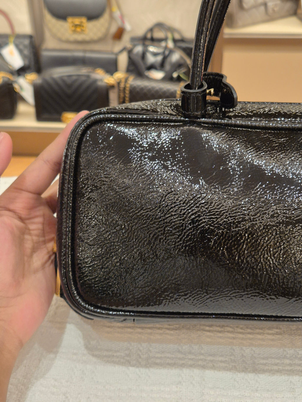 Miu Miu Beau Patent Leather Tote